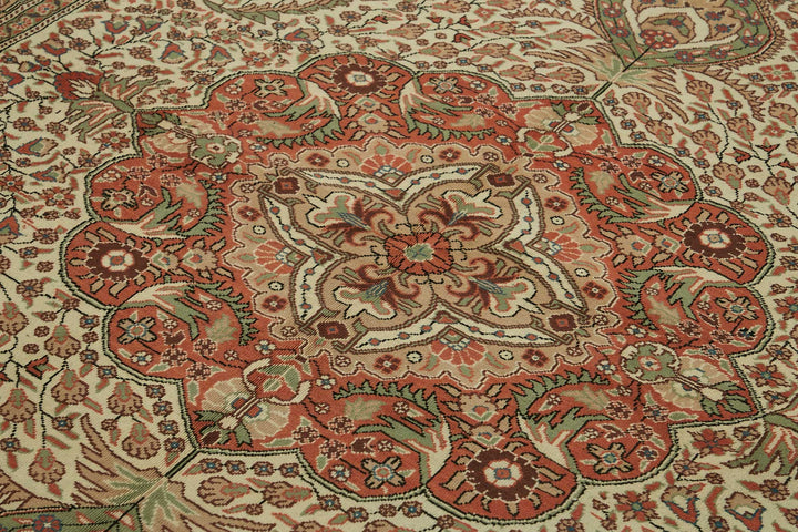 7x9 Hand-Knotted Turkish Wool Rug - 49011
