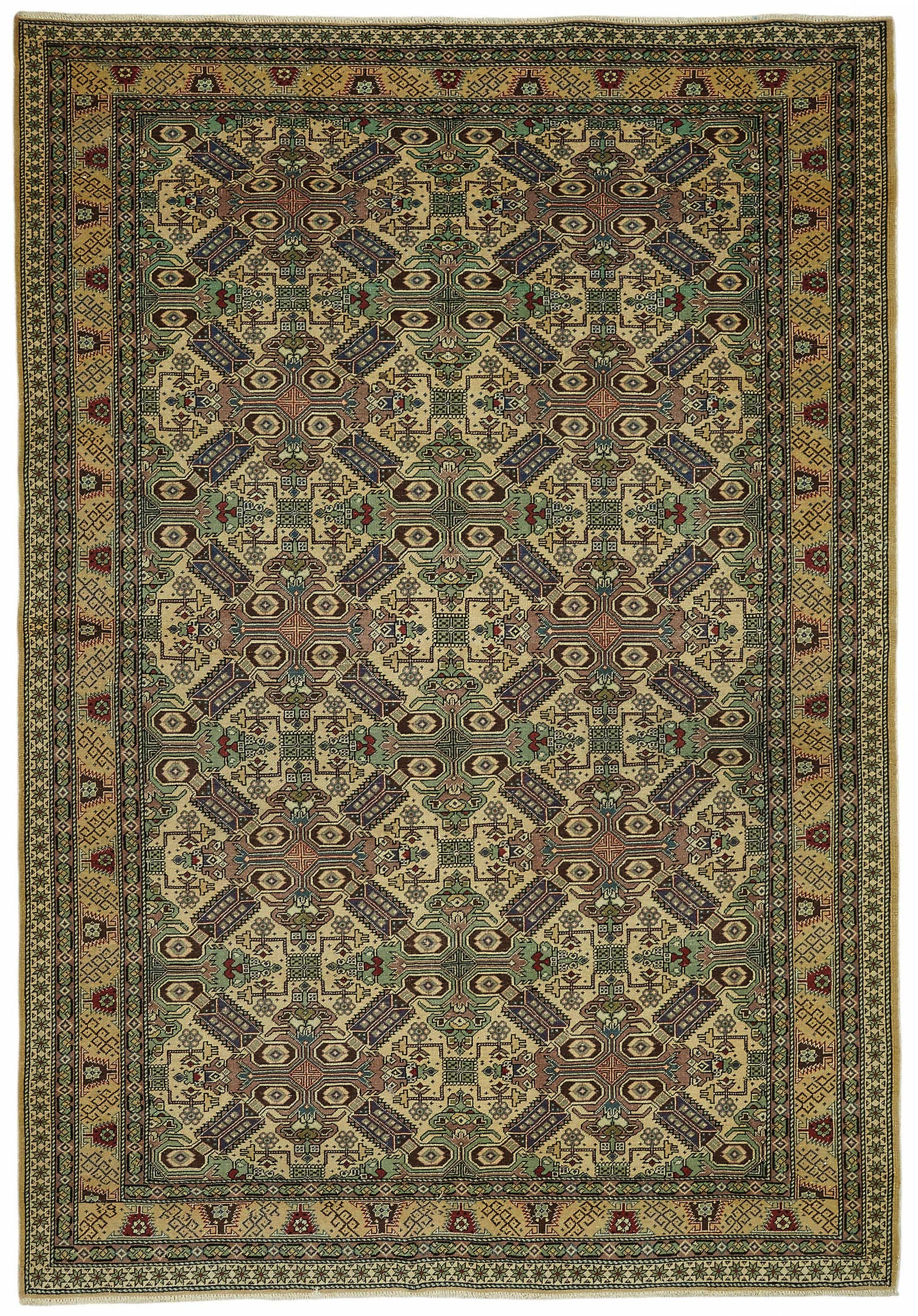 6x9 Hand-Knotted Turkish Wool Rug - 49012