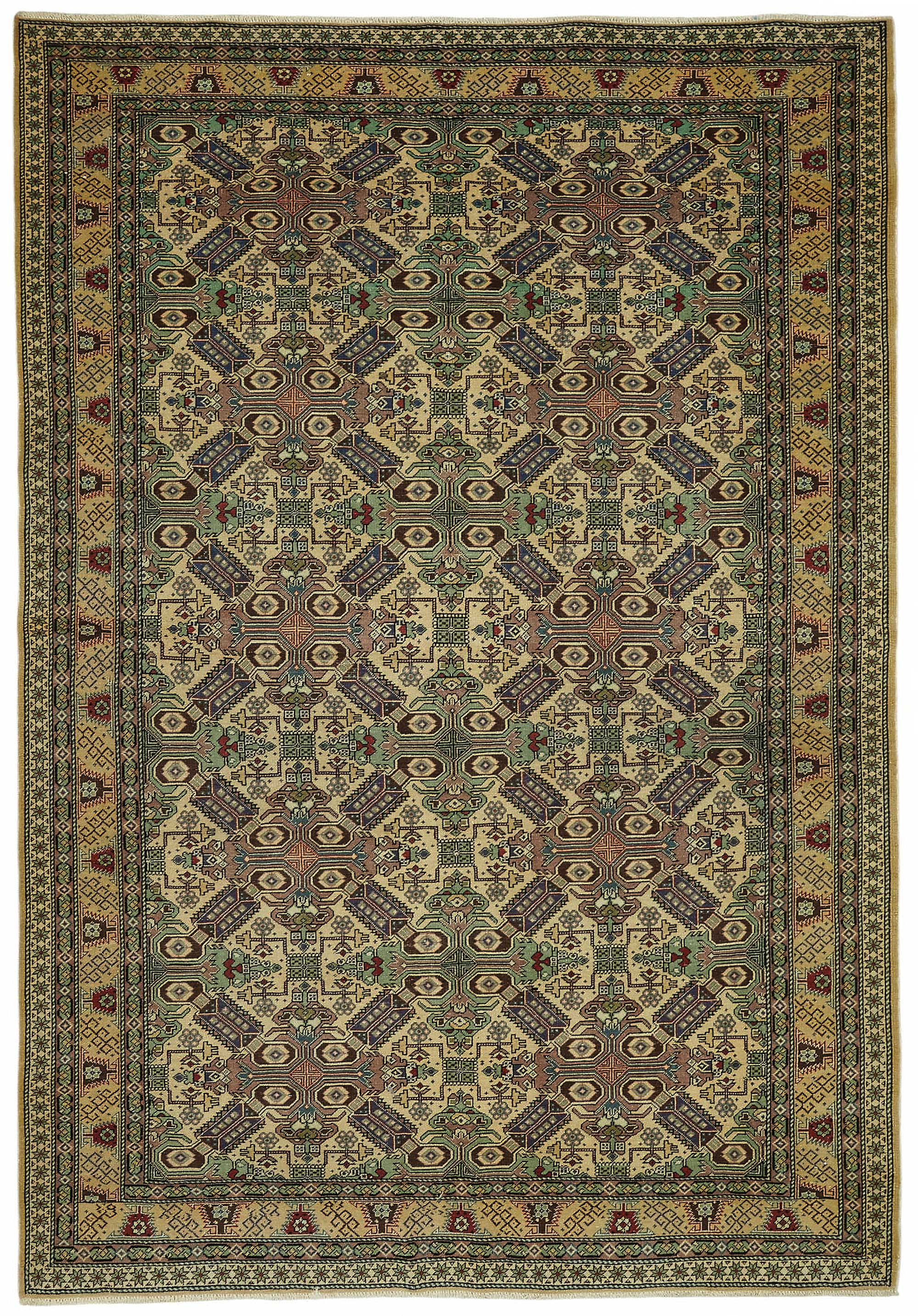 6x9 Hand-Knotted Turkish Wool Rug - 49012