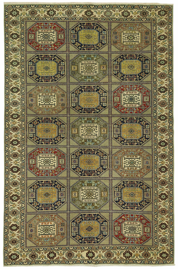6x10 Hand-Knotted Turkish Wool Rug - 49013