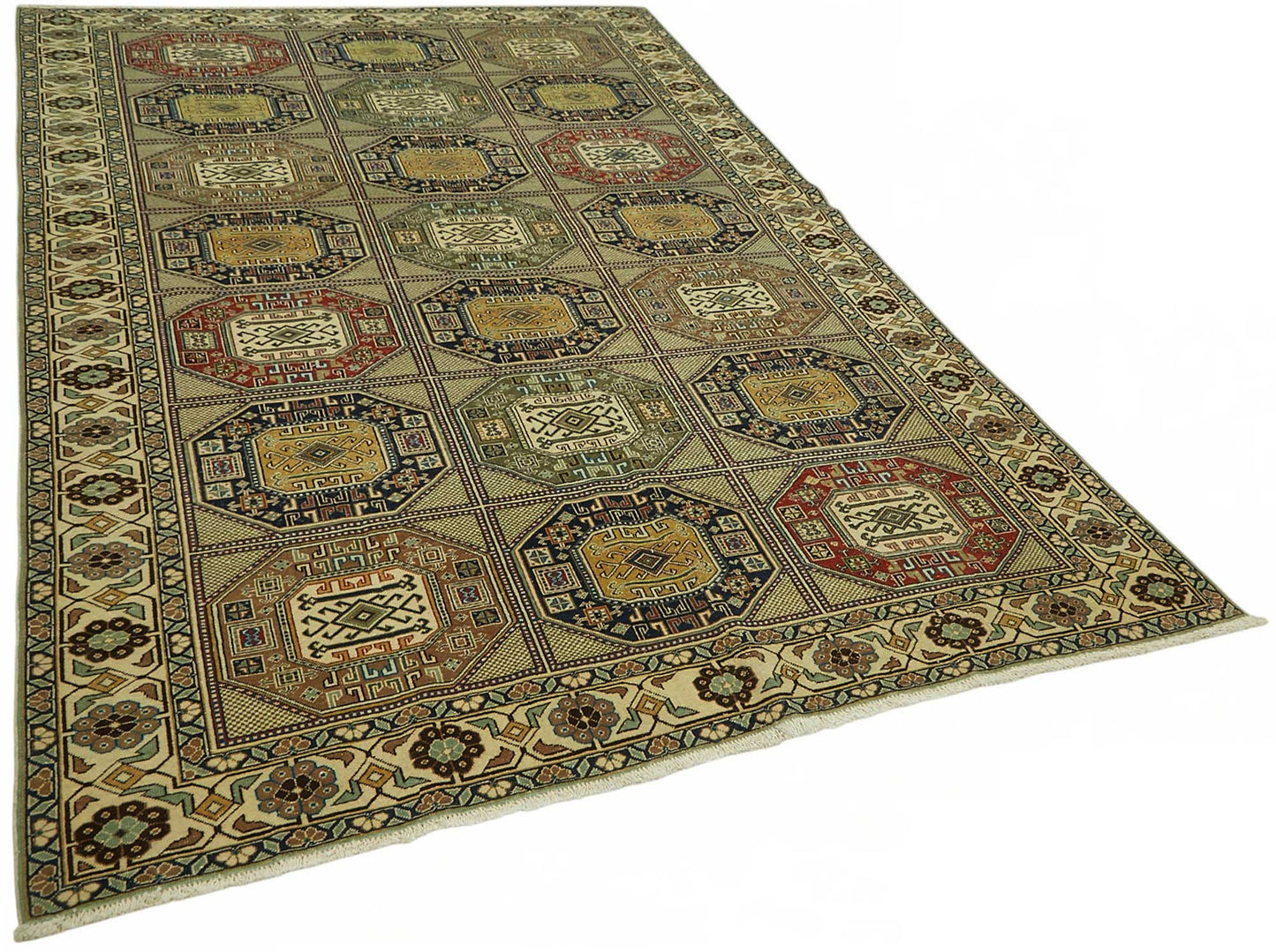 6x10 Hand-Knotted Turkish Wool Rug - 49013