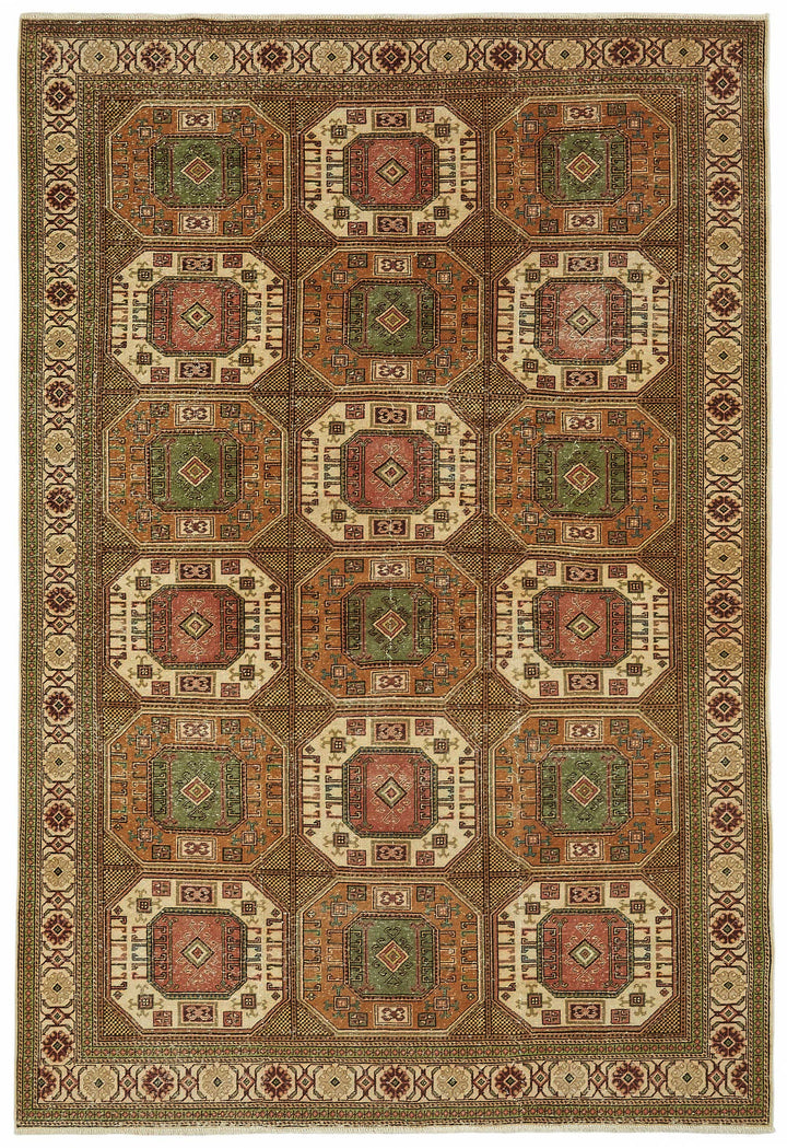 7x9 Hand-Knotted Turkish Wool Rug - 49014