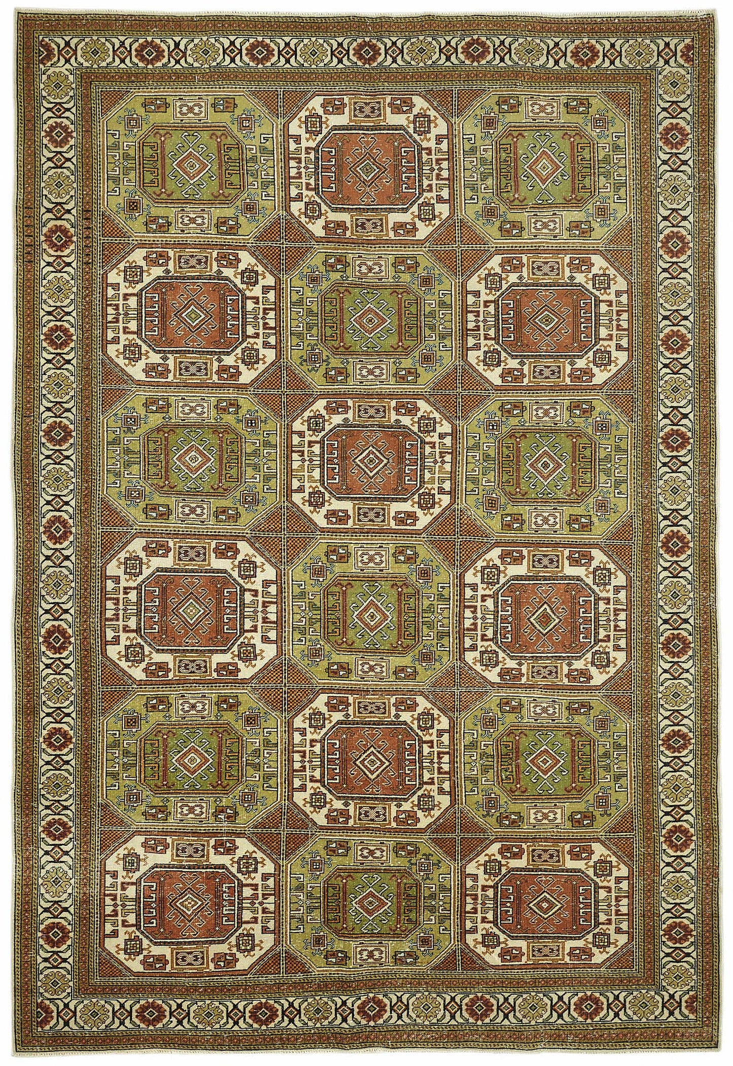 7x10 Hand-Knotted Turkish Wool Rug - 49016