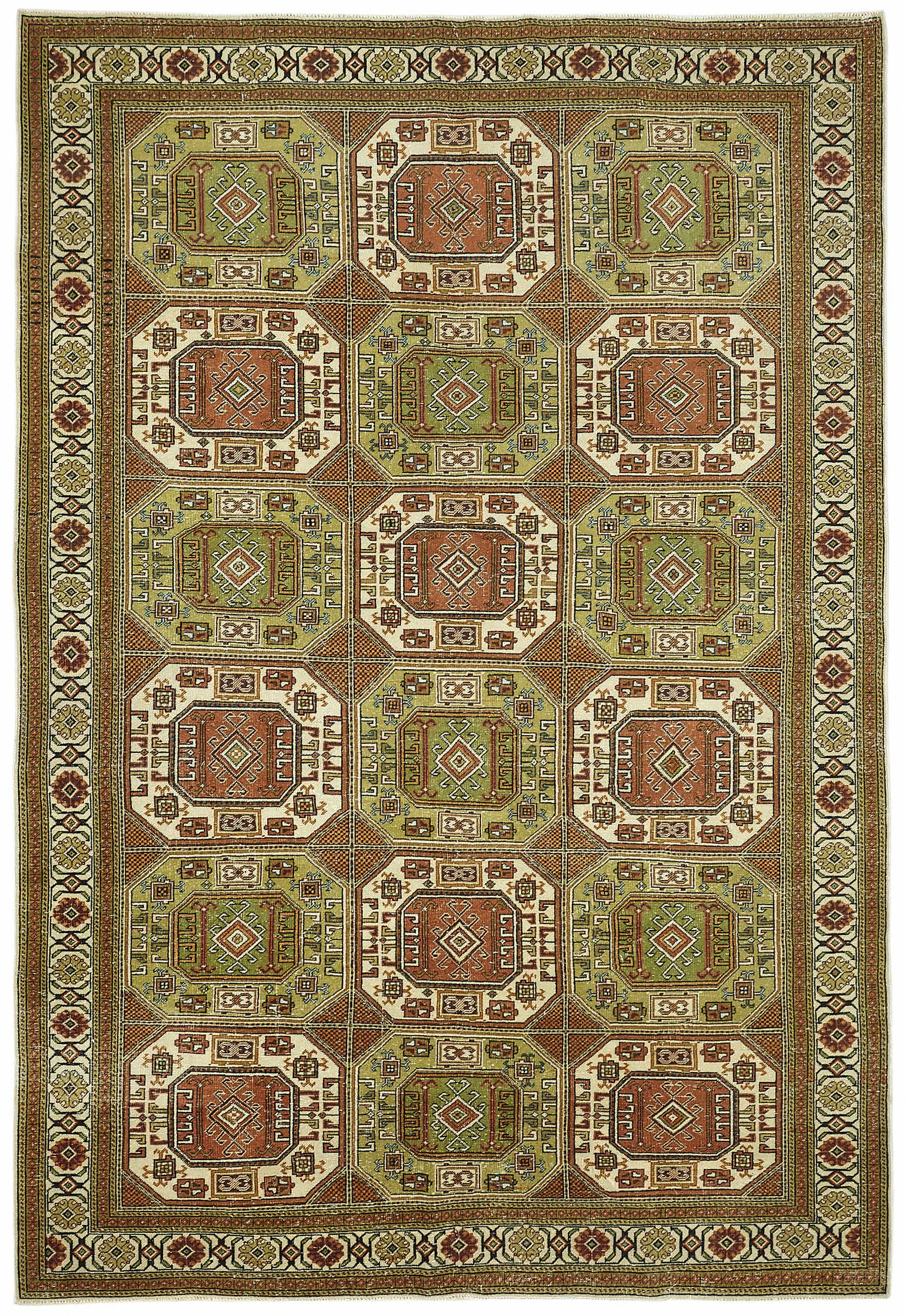 7x10 Hand-Knotted Turkish Wool Rug - 49016