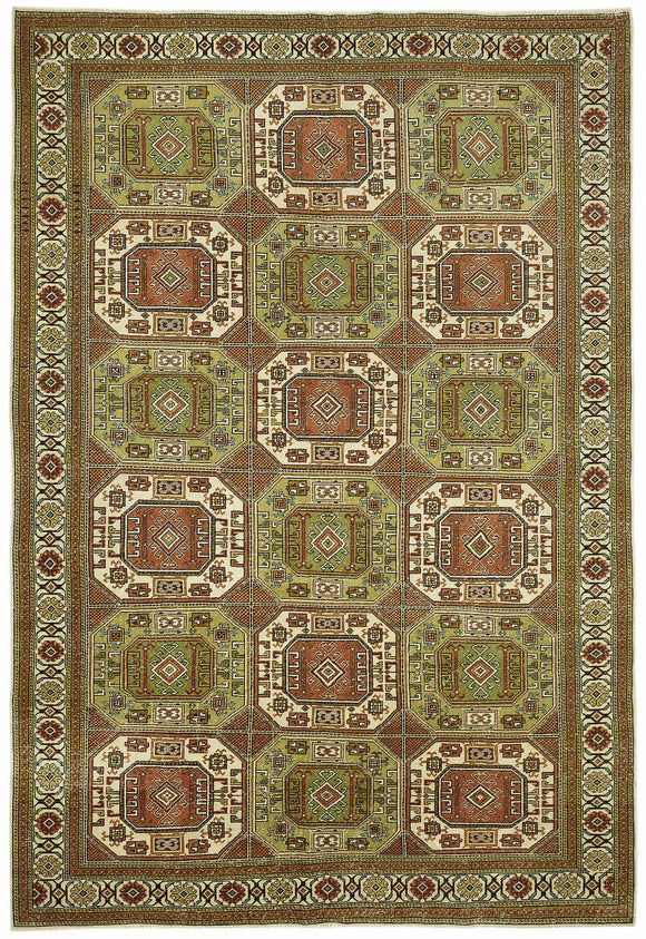 7x10 Hand-Knotted Turkish Wool Rug - 49016
