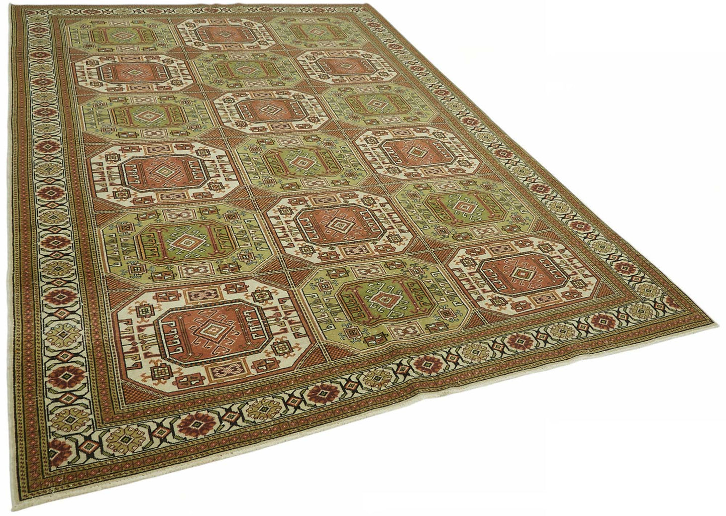 7x10 Hand-Knotted Turkish Wool Rug - 49016