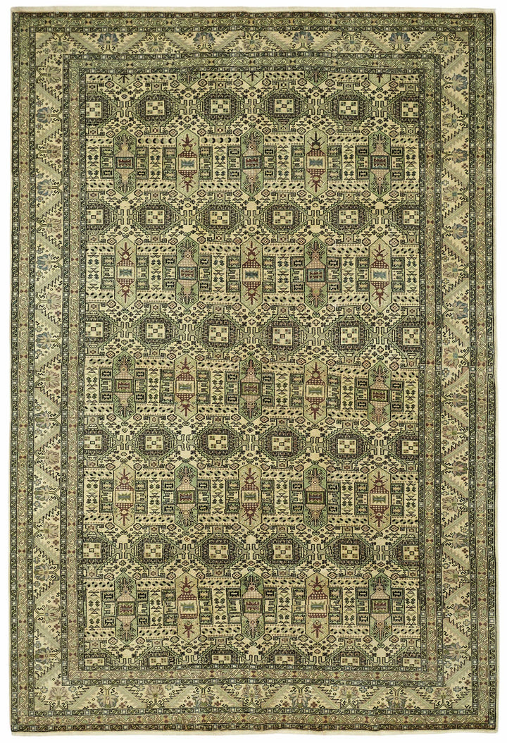 7x10 Hand-Knotted Turkish Wool Rug - 49022