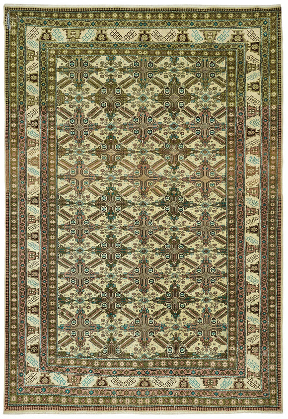 6x9 Hand-Knotted Turkish Wool Rug - 49023