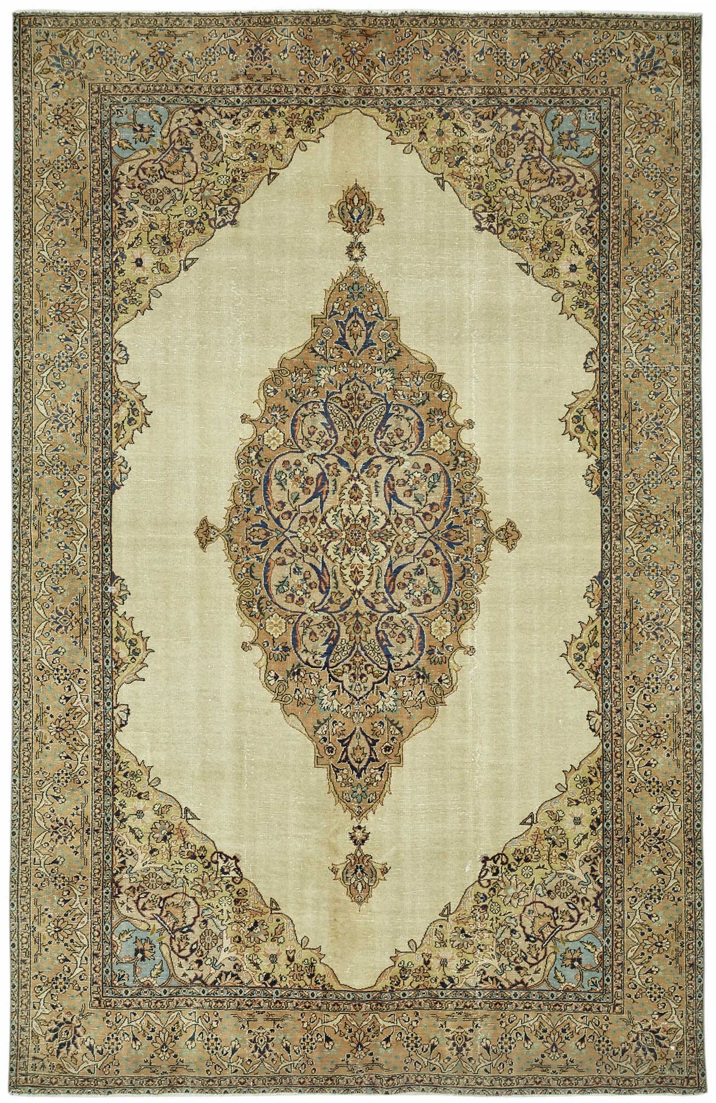 7x10 Hand-Knotted Turkish Wool Rug - 49025
