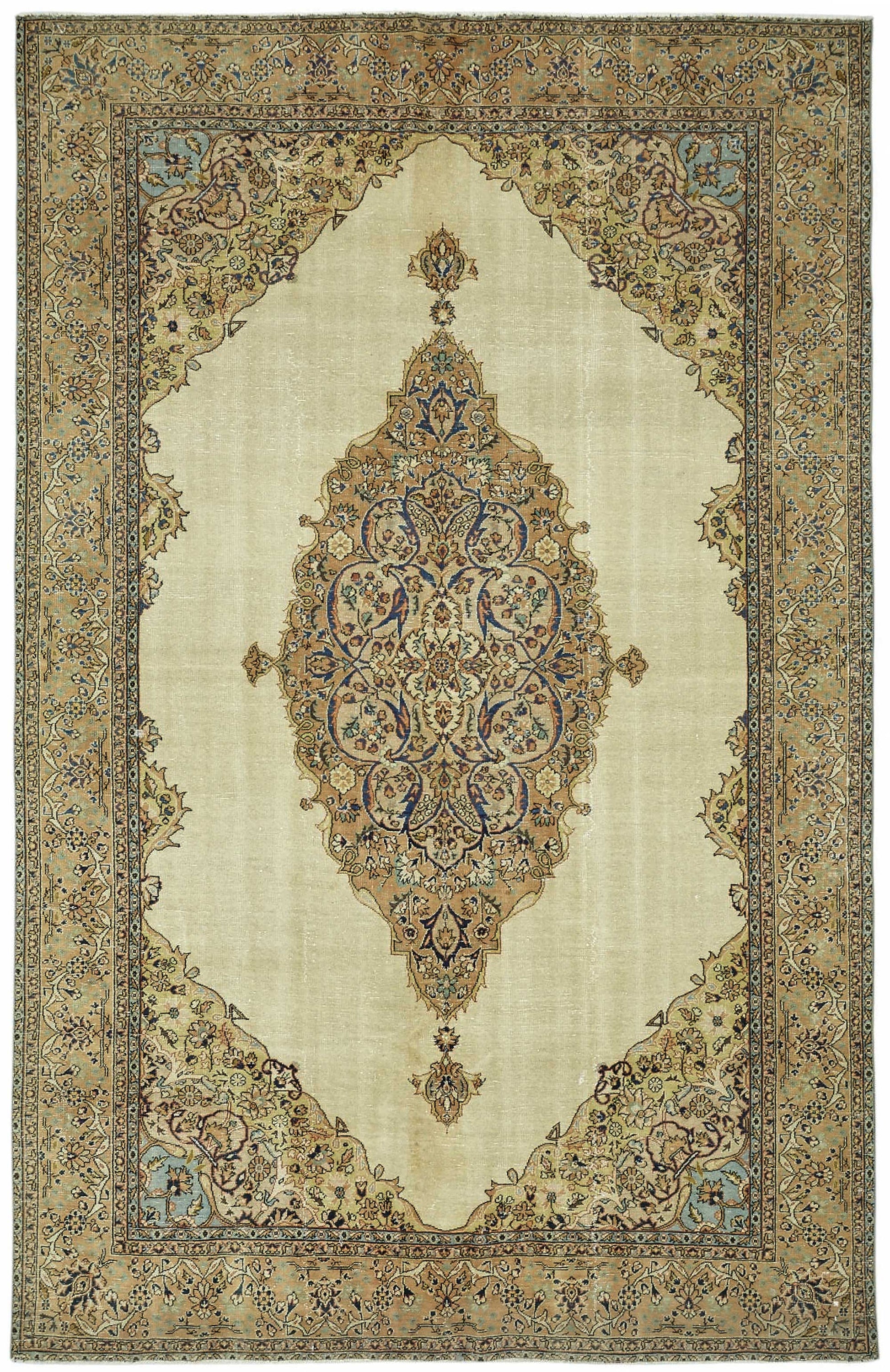 7x10 Hand-Knotted Turkish Wool Rug - 49025