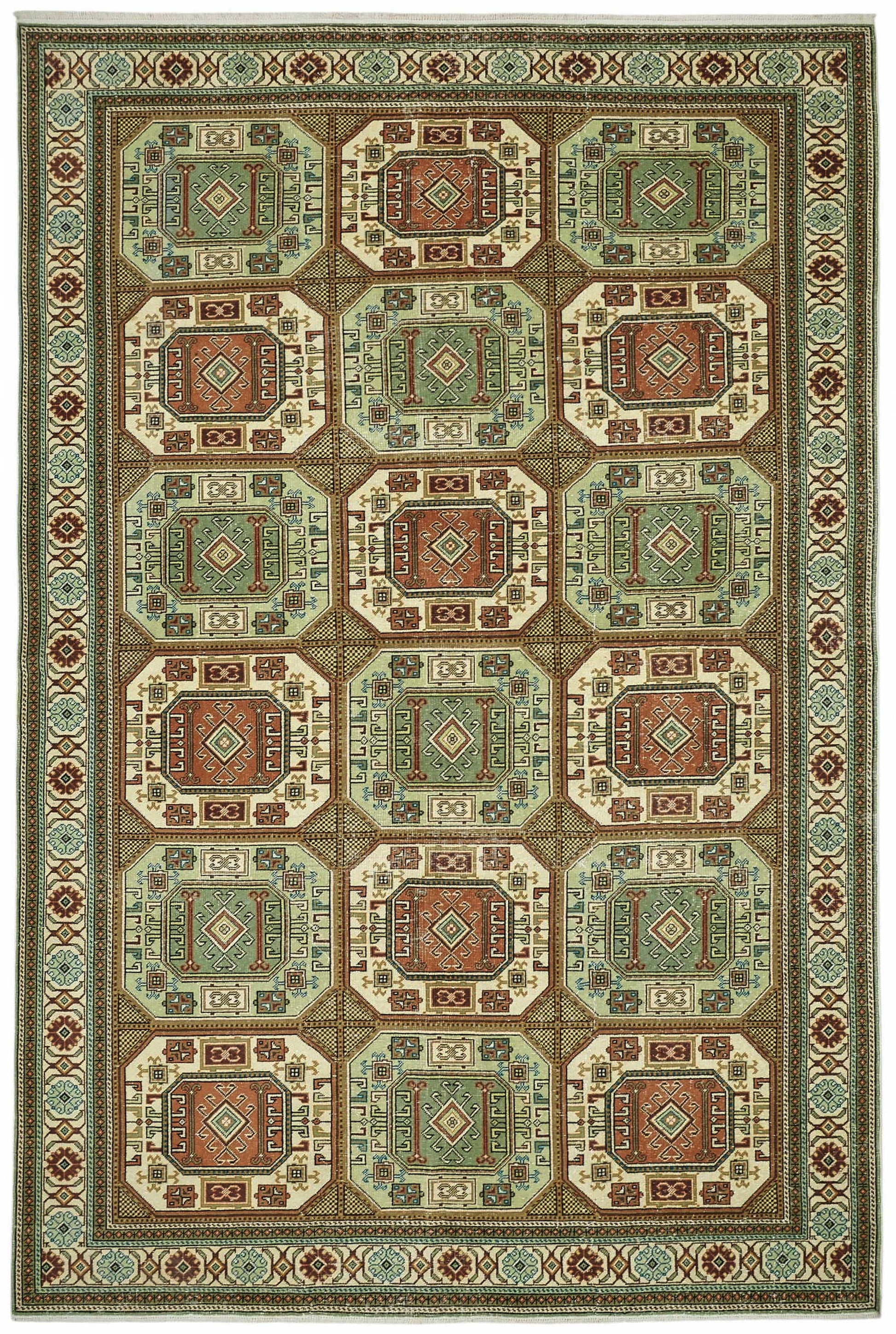 6x9 Hand-Knotted Turkish Wool Rug - 49028