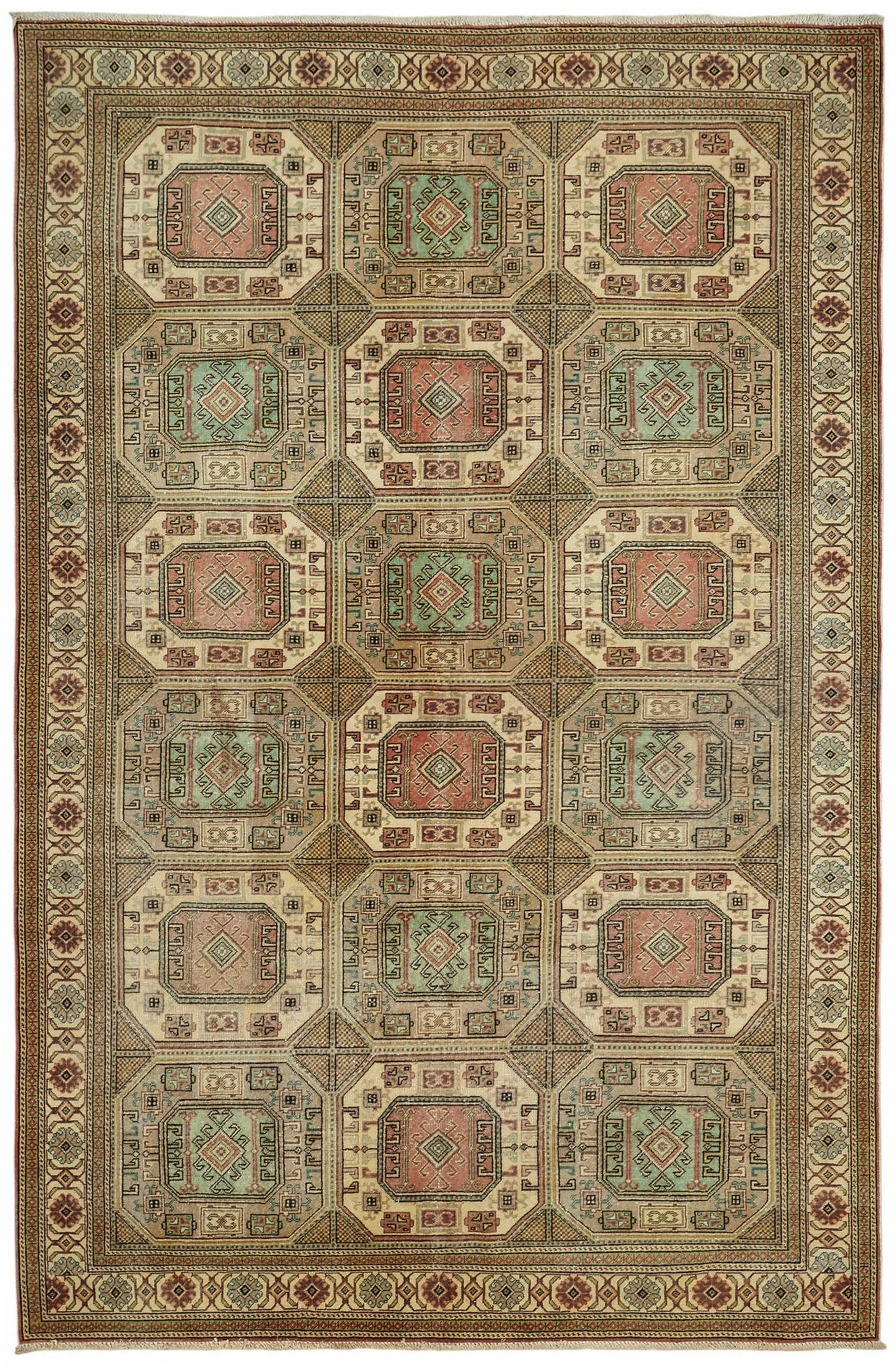 7x10 Hand-Knotted Turkish Wool Rug - 49033