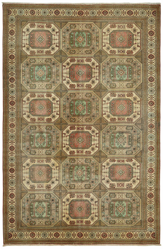 7x10 Hand-Knotted Turkish Wool Rug - 49033