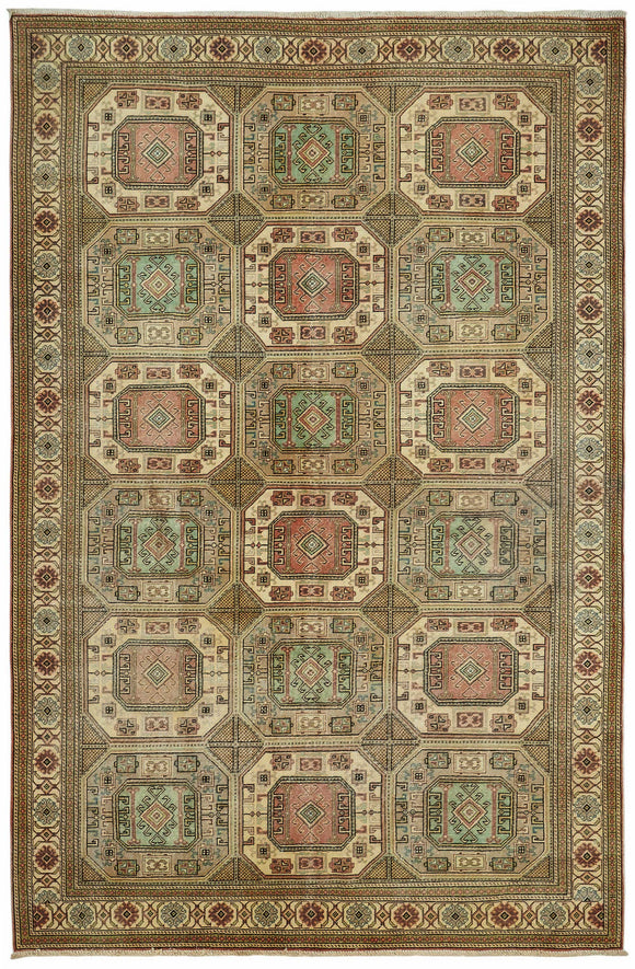 7x10 Hand-Knotted Turkish Wool Rug - 49033