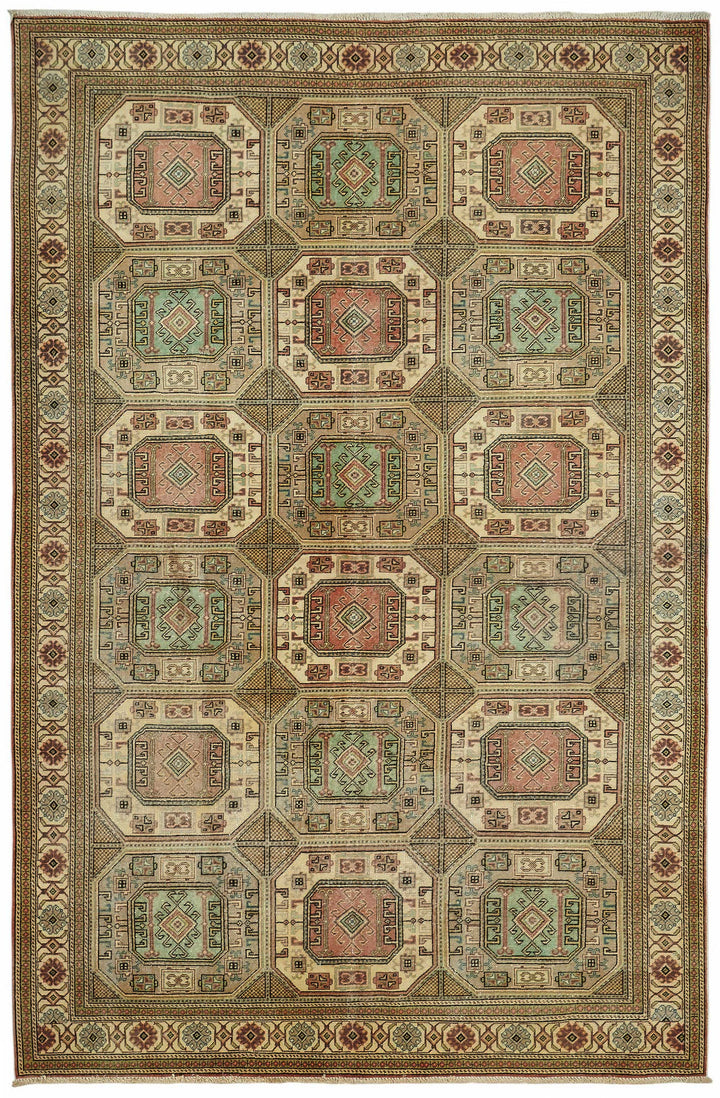 7x10 Hand-Knotted Turkish Wool Rug - 49033