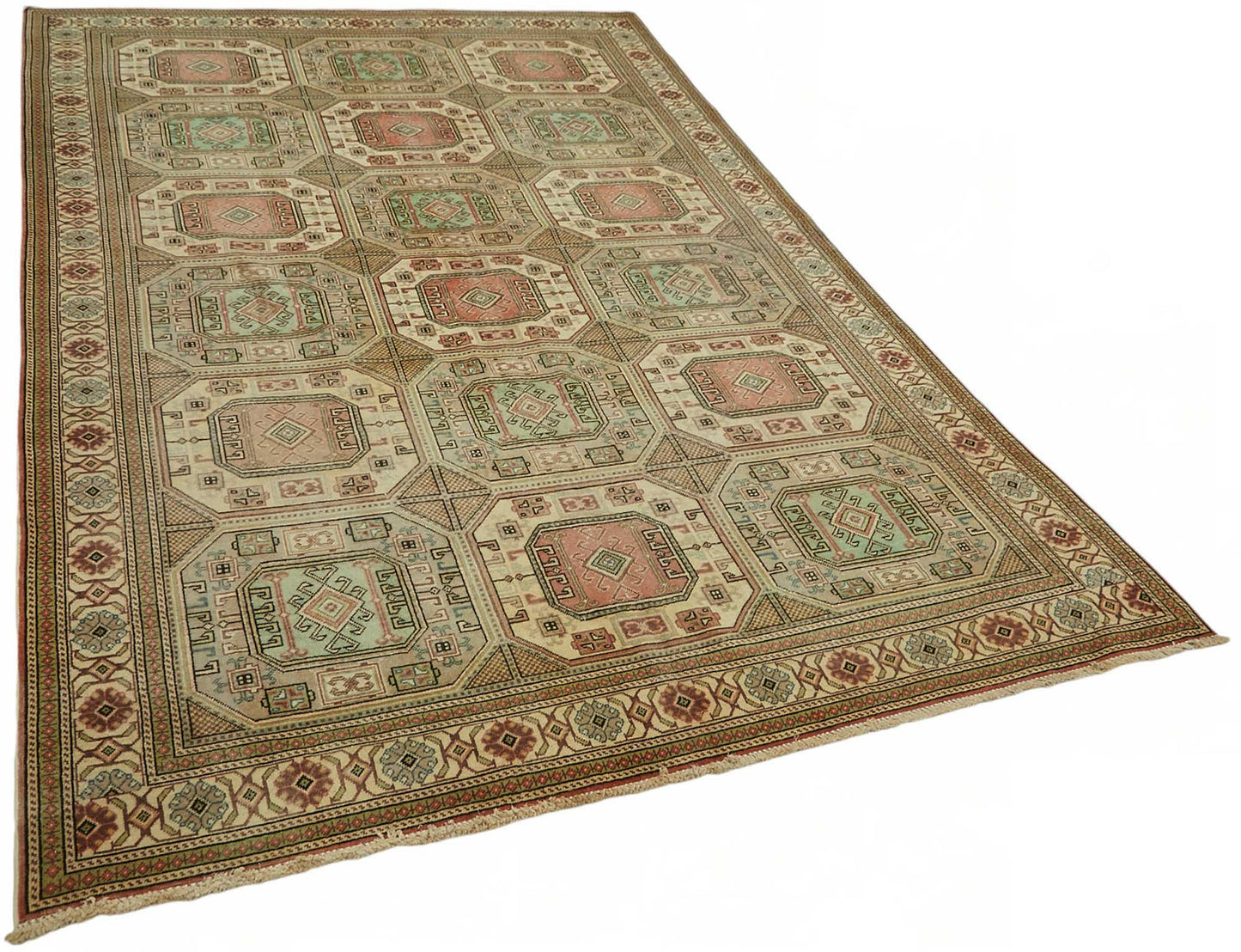 7x10 Hand-Knotted Turkish Wool Rug - 49033