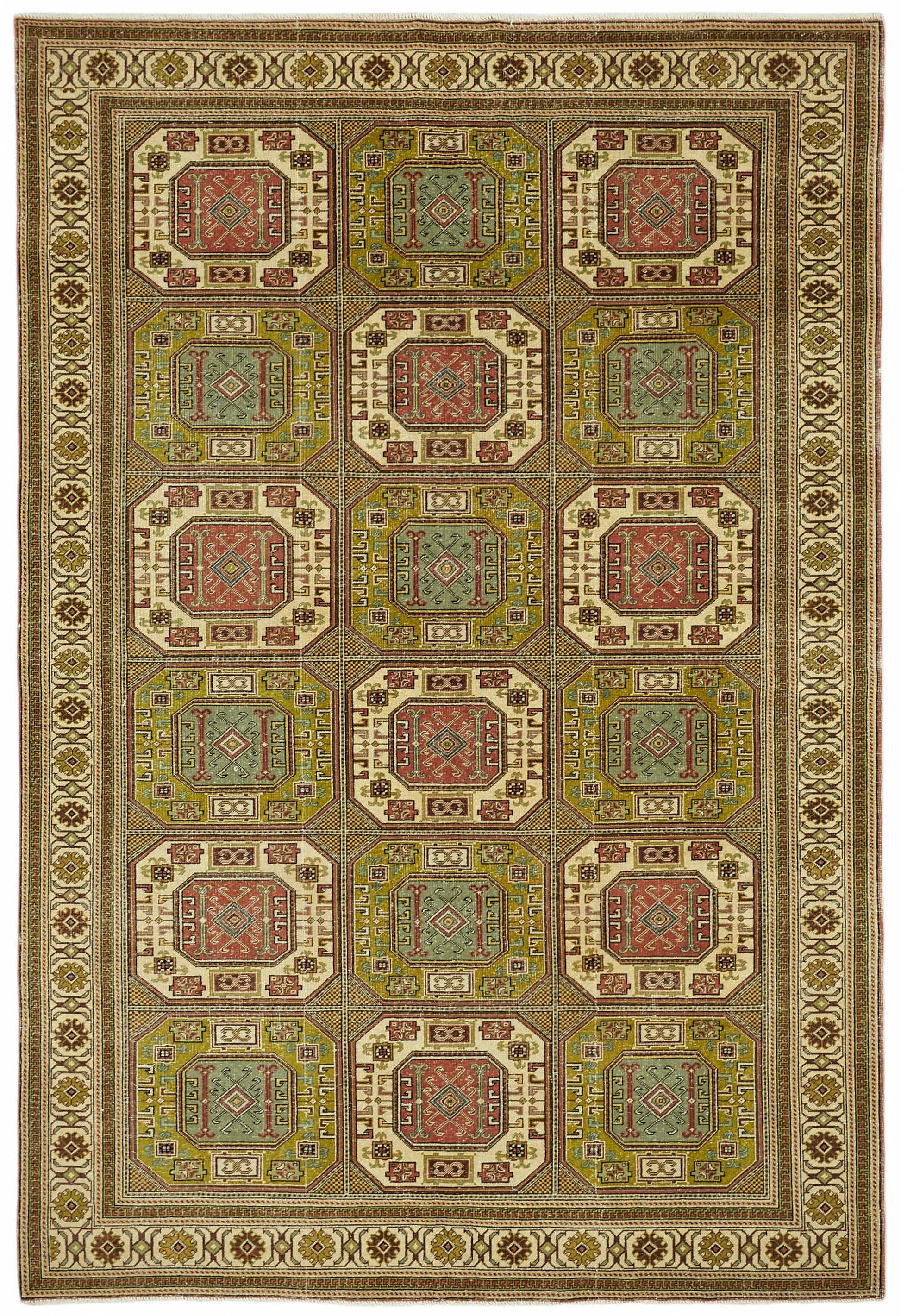 6x10 Hand-Knotted Turkish Wool Rug - 49040