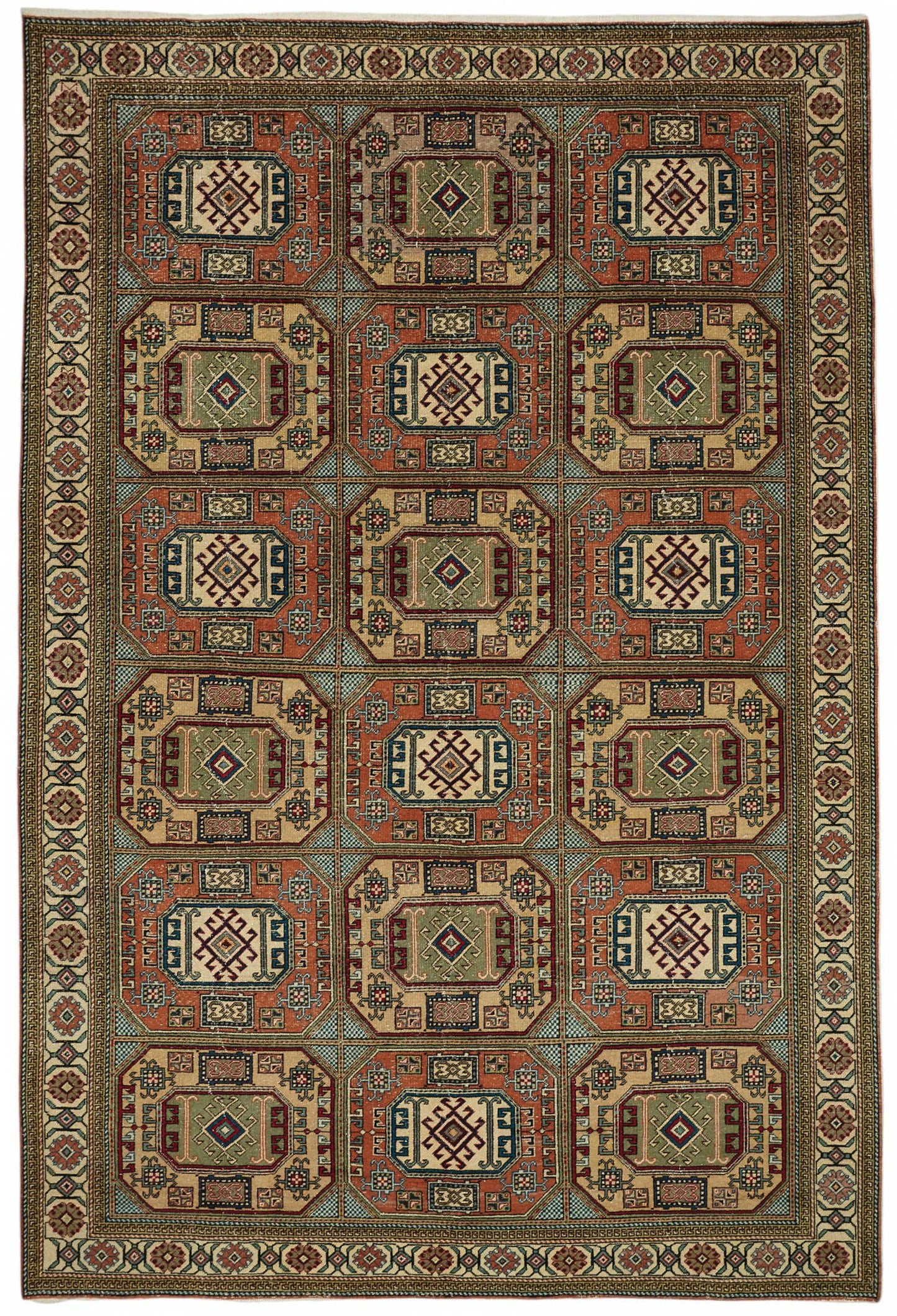 6x10 Hand-Knotted Turkish Wool Rug - 49043