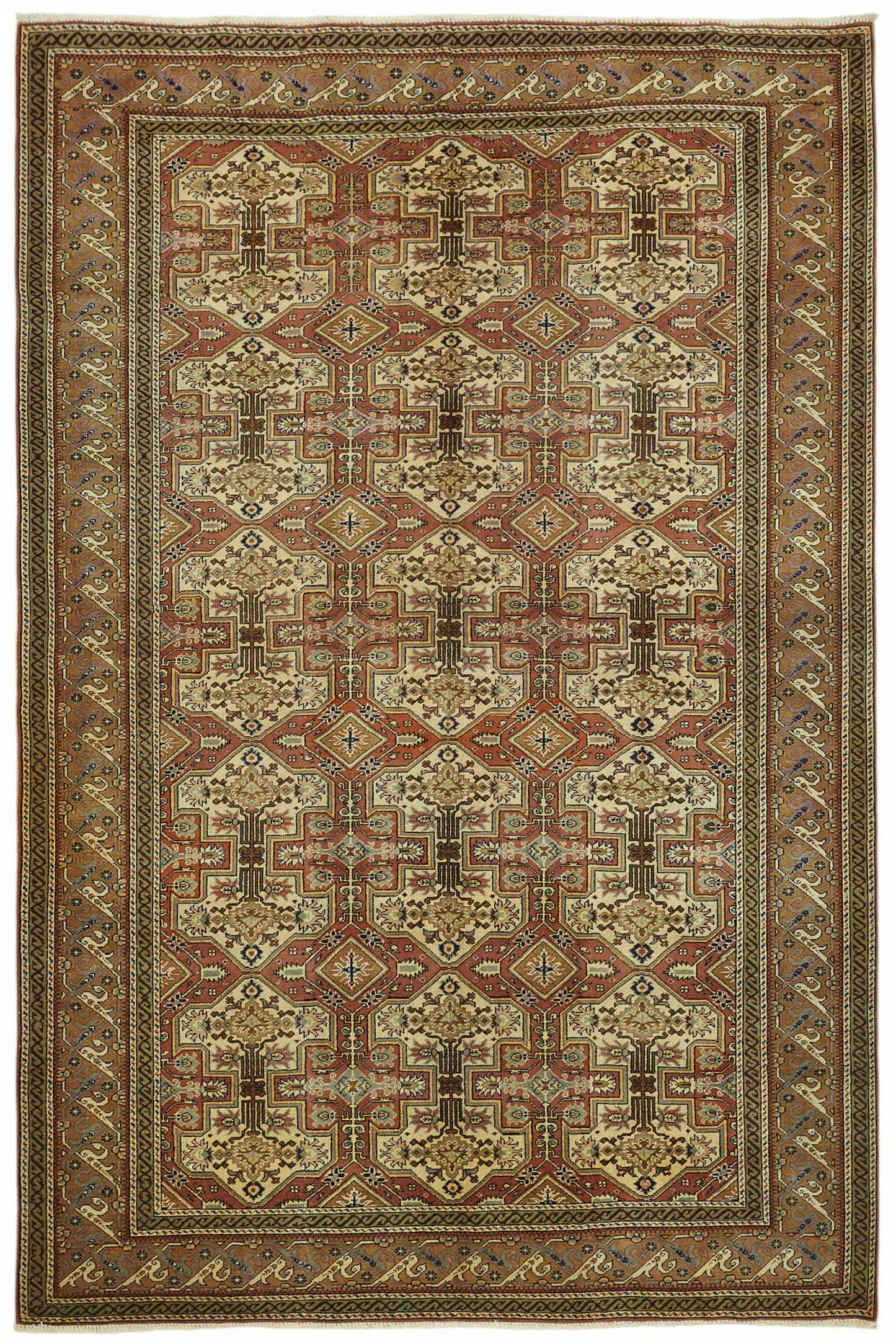 6x9 Hand-Knotted Turkish Wool Rug - 49046