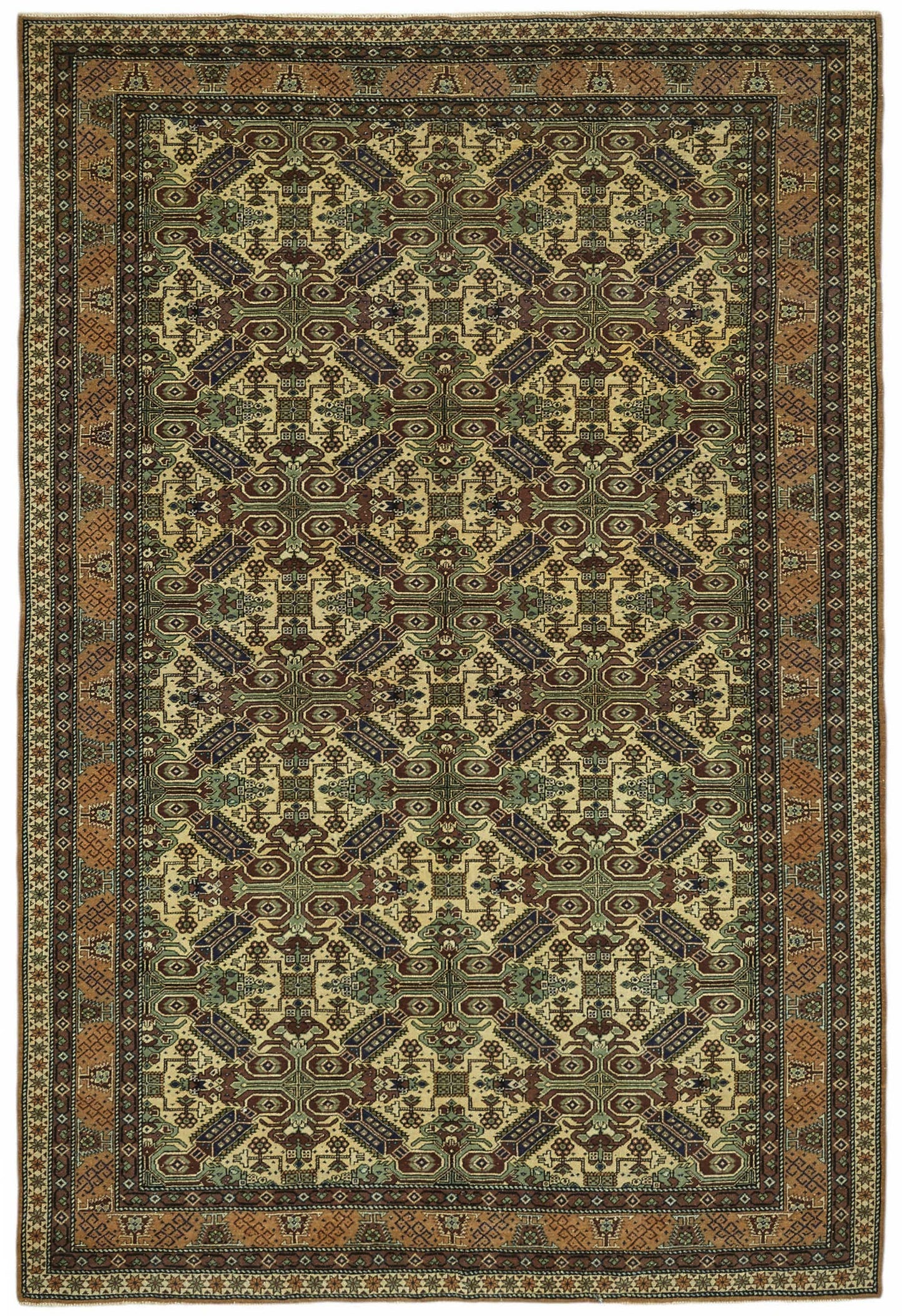 6x10 Hand-Knotted Turkish Wool Rug - 49051