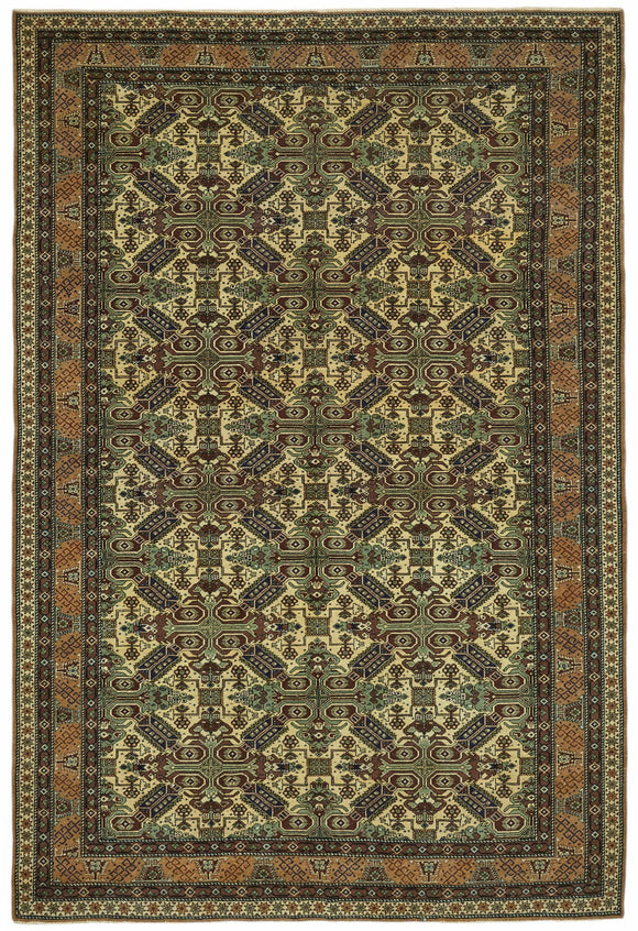 6x10 Hand-Knotted Turkish Wool Rug - 49051