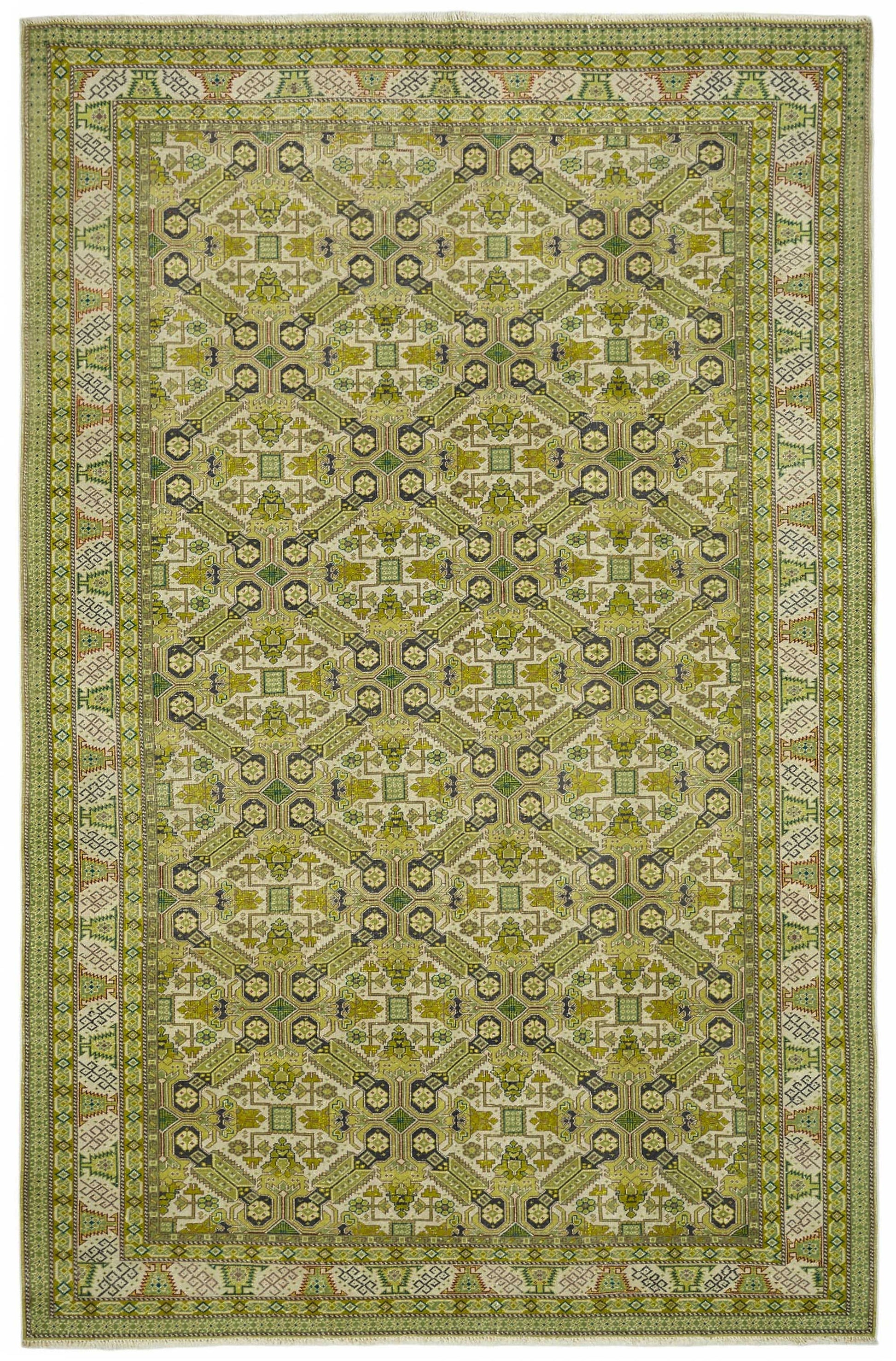 7x10 Hand-Knotted Turkish Wool Rug - 49052