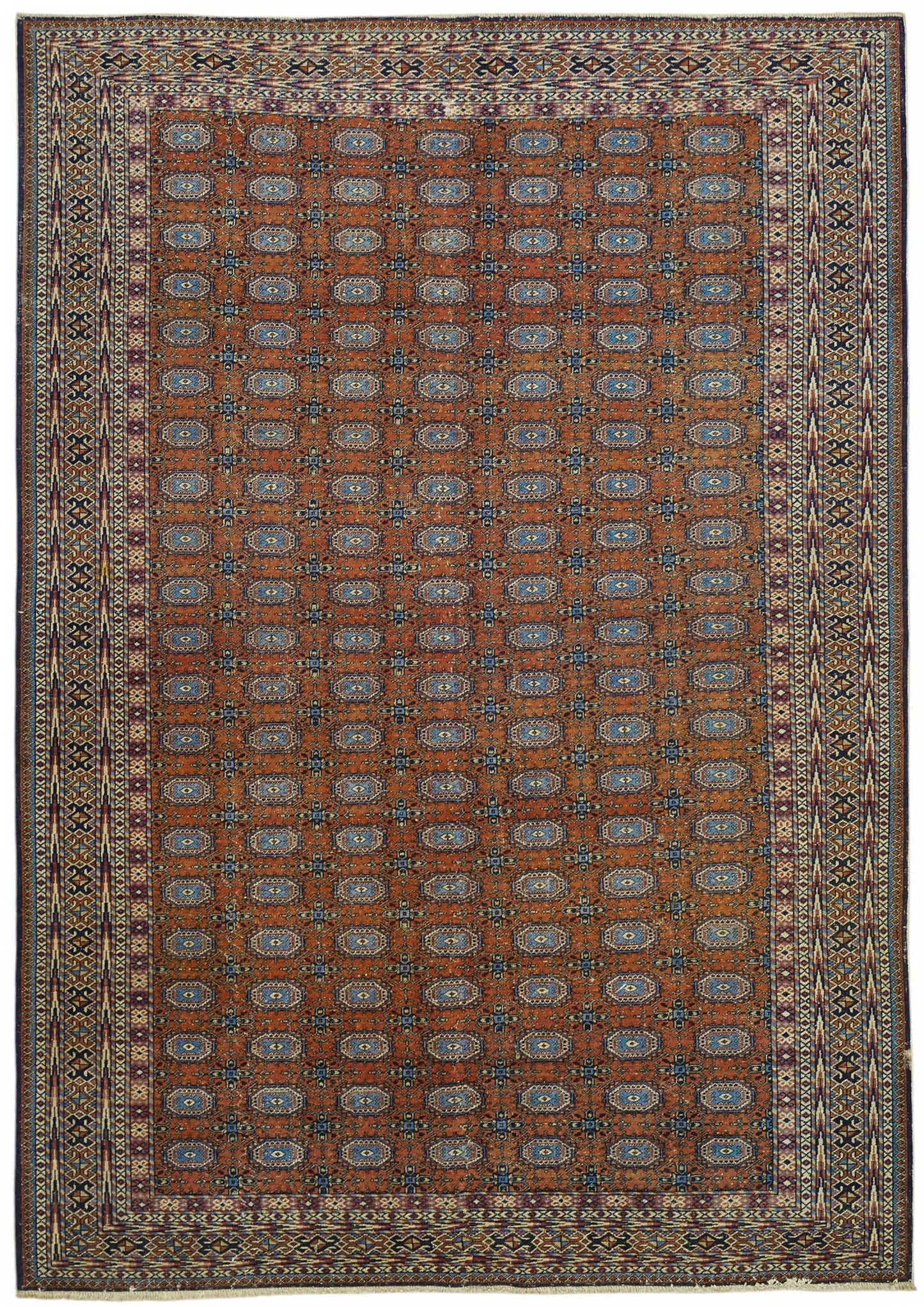 7x10 Hand-Knotted Turkish Wool Rug - 49053