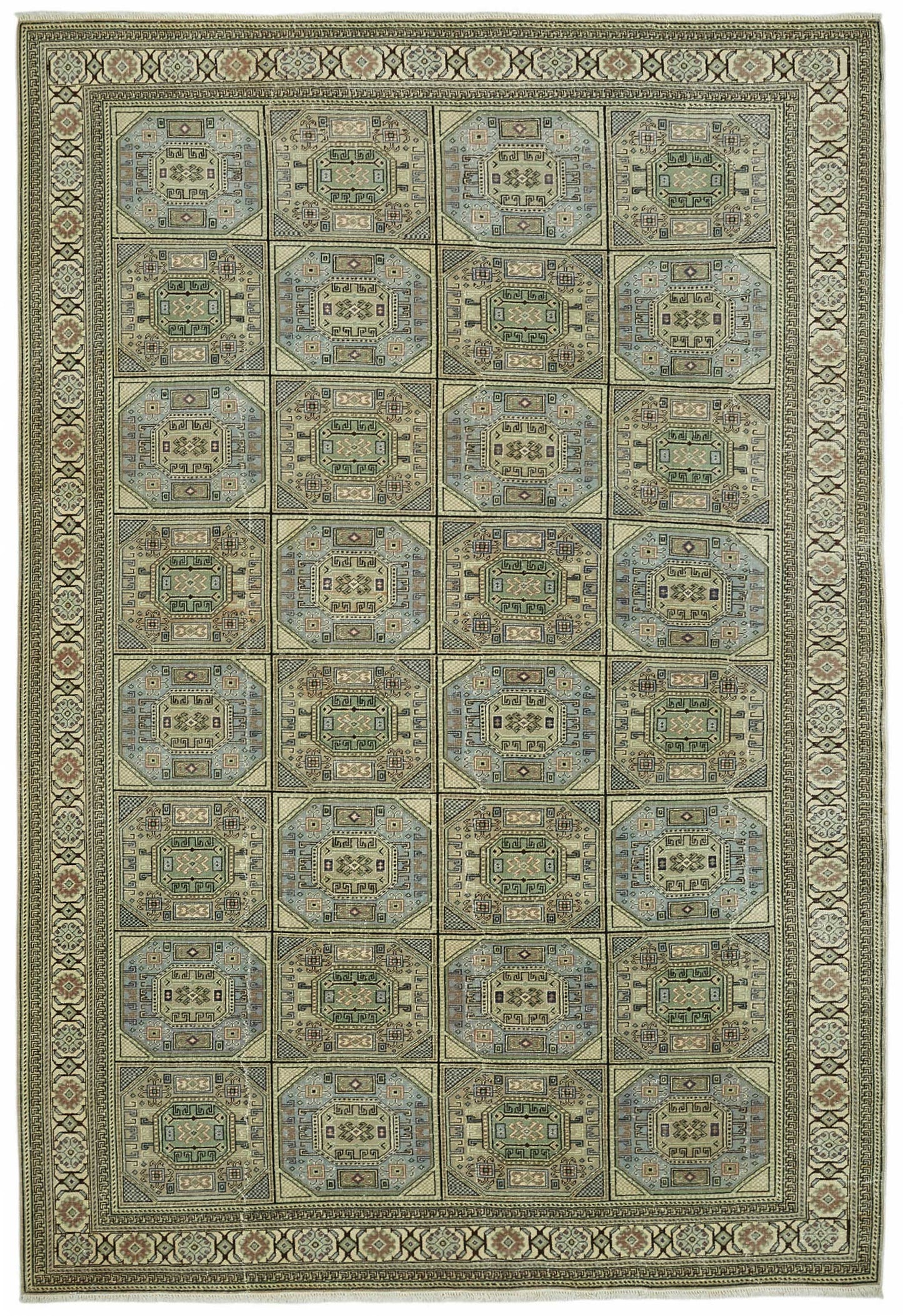 7x10 Hand-Knotted Turkish Wool Rug - 49054