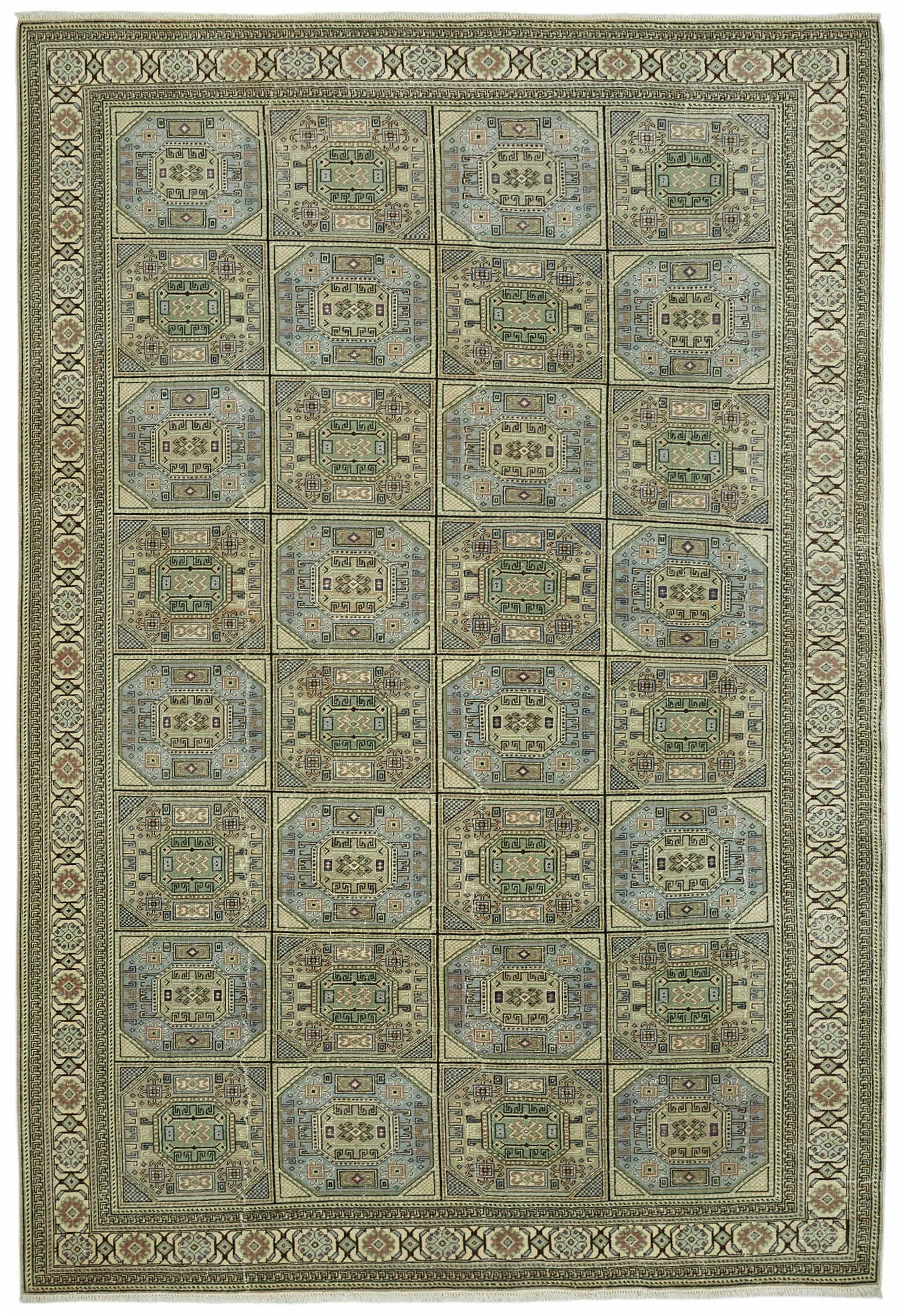 7x10 Hand-Knotted Turkish Wool Rug - 49054