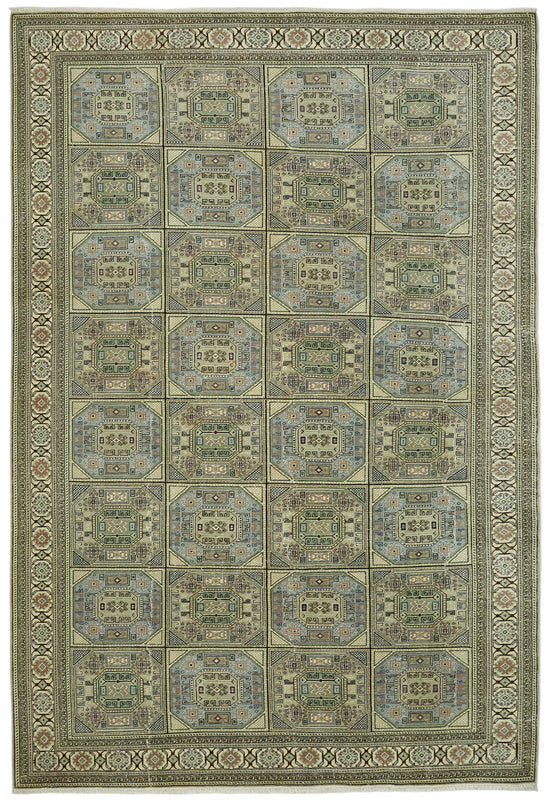 7x10 Hand-Knotted Turkish Wool Rug - 49054