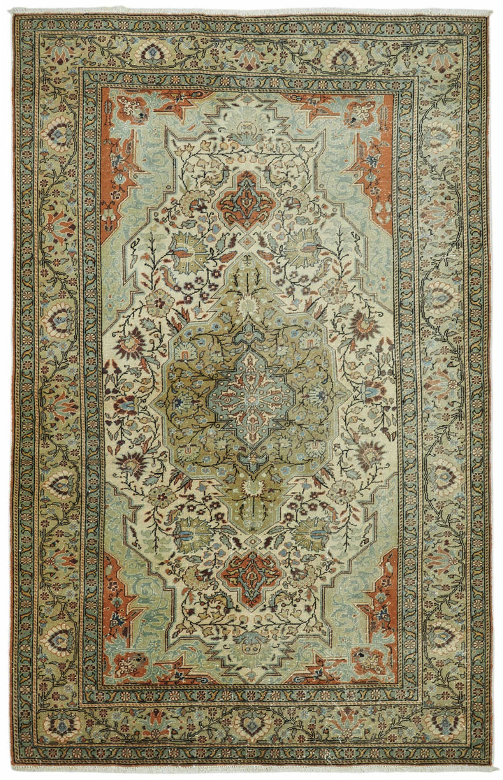 5x8 Hand-Knotted Turkish Wool Rug - 49055