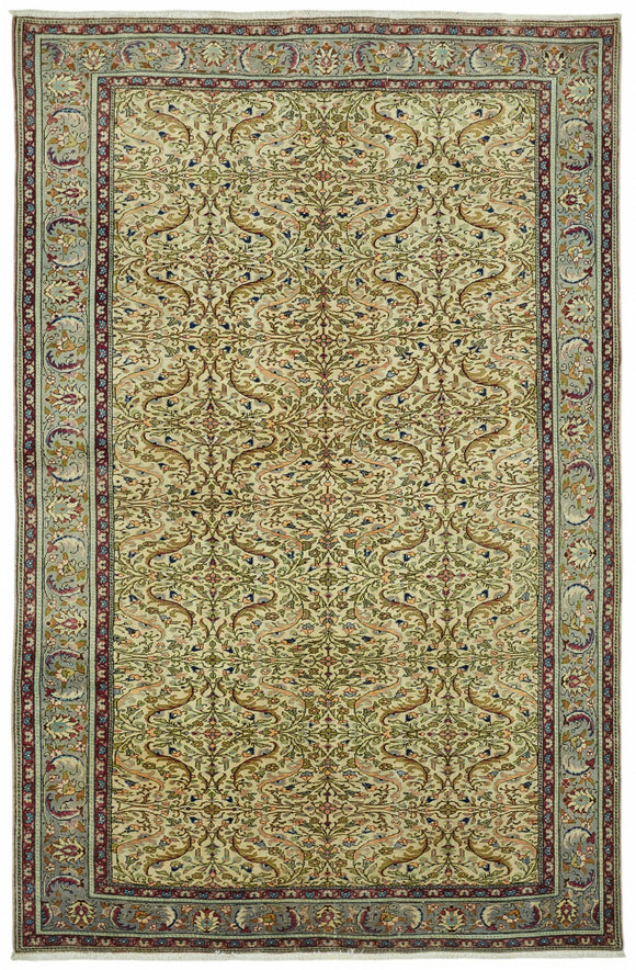 6x9 Hand-Knotted Turkish Wool Rug - 49058