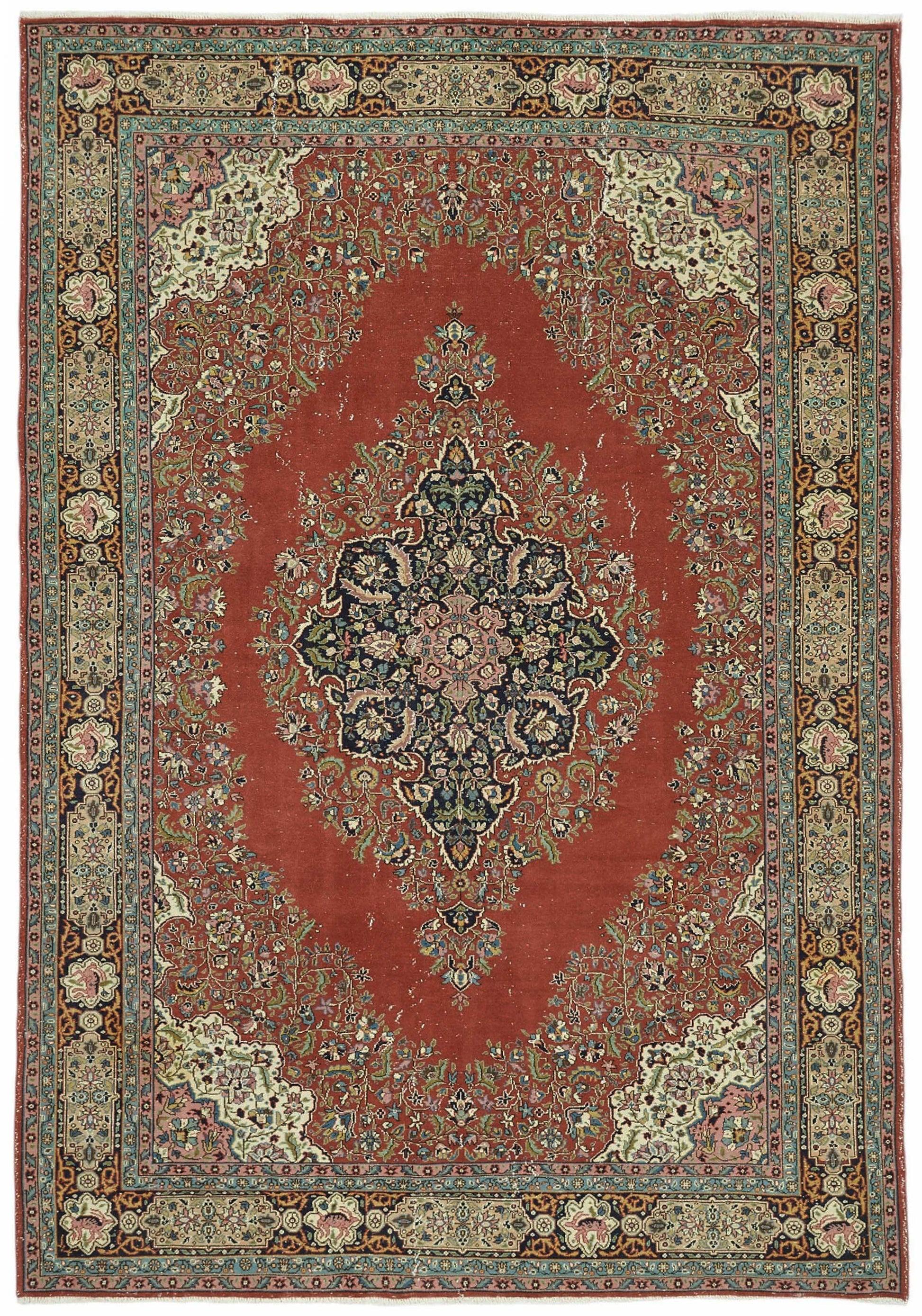 7x10 Hand-Knotted Turkish Wool Rug - 49060