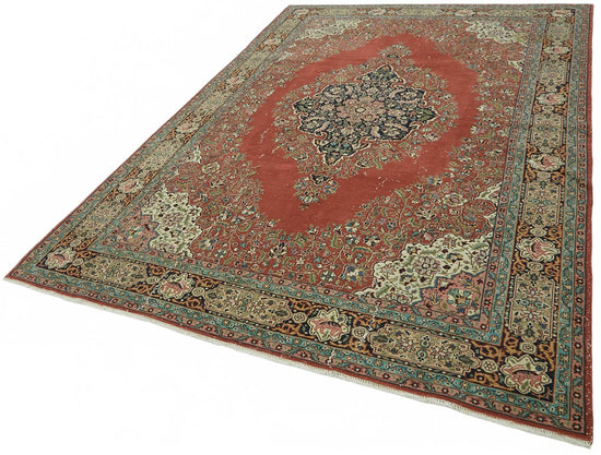 7x10 Hand-Knotted Turkish Wool Rug - 49060