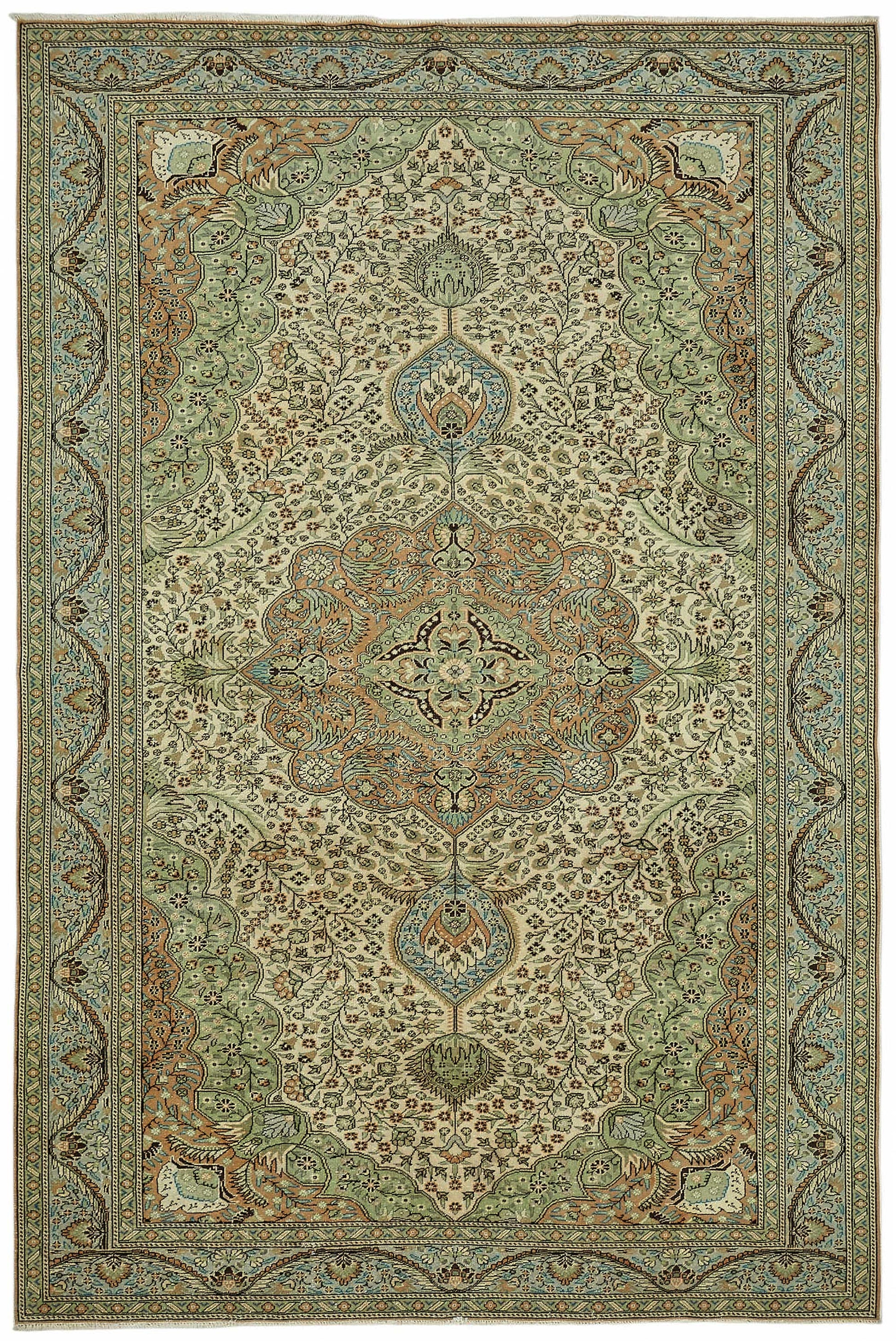 7x10 Hand-Knotted Turkish Wool Rug - 49065