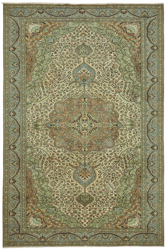 7x10 Hand-Knotted Turkish Wool Rug - 49065