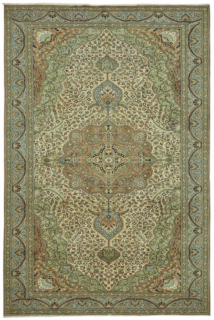 7x10 Hand-Knotted Turkish Wool Rug - 49065