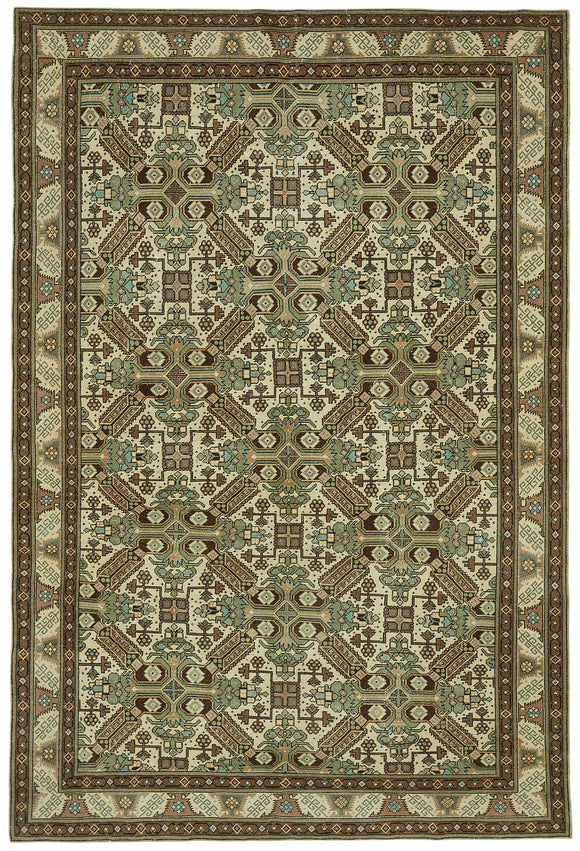 6x9 Hand-Knotted Turkish Wool Rug - 49067