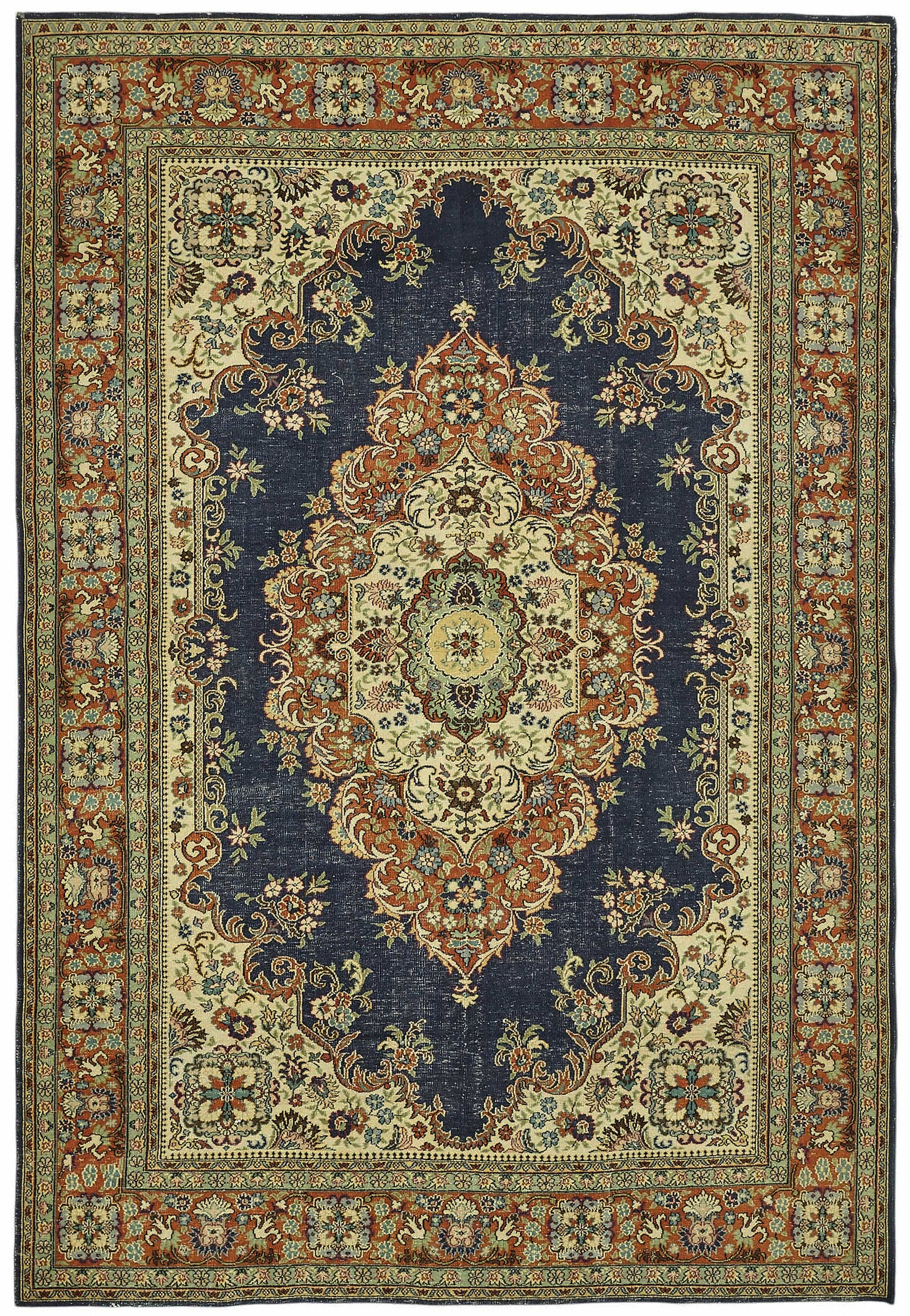 7x10 Hand-Knotted Turkish Wool Rug - 49068