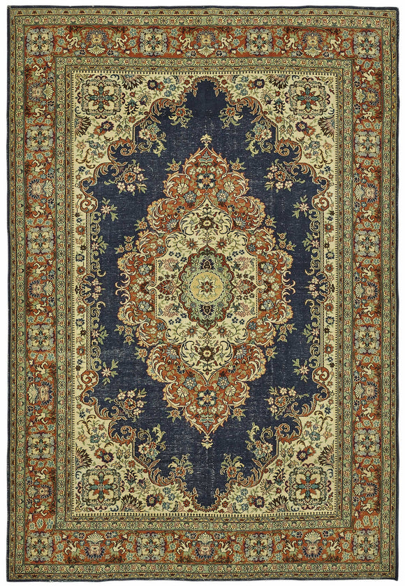7x10 Hand-Knotted Turkish Wool Rug - 49068