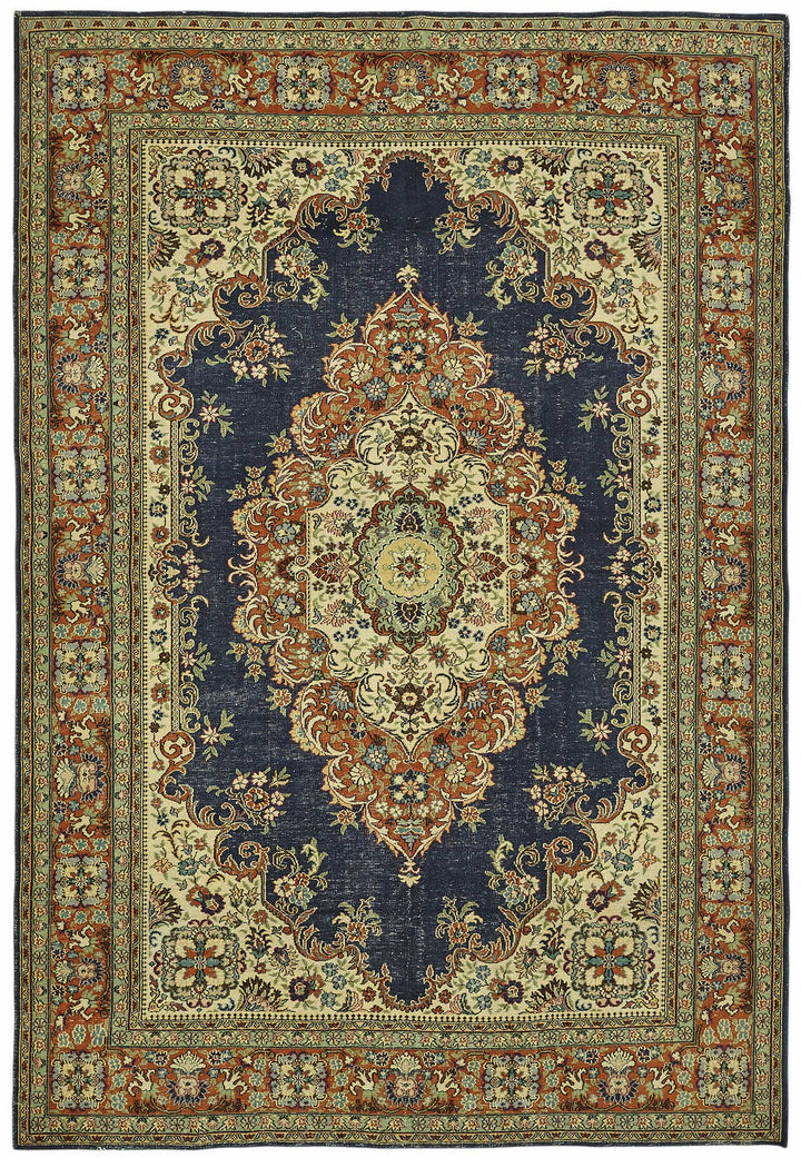 7x10 Hand-Knotted Turkish Wool Rug - 49068