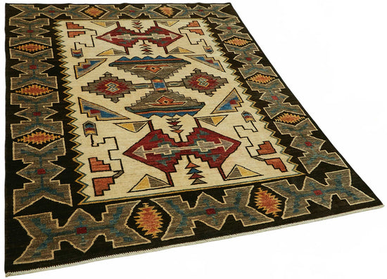 5x7 Beige Small Oushak Rug - 49075
