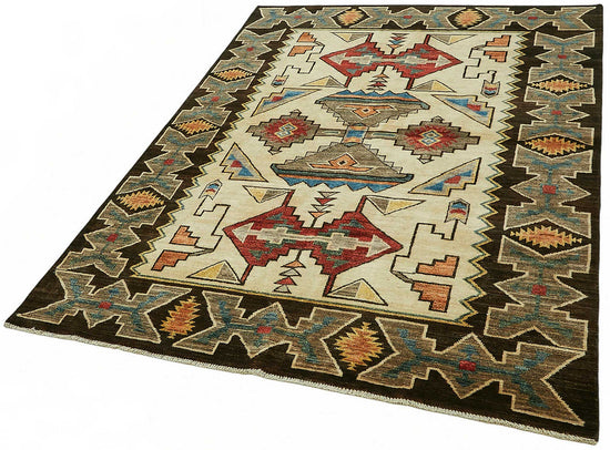 5x7 Beige Small Oushak Rug - 49075
