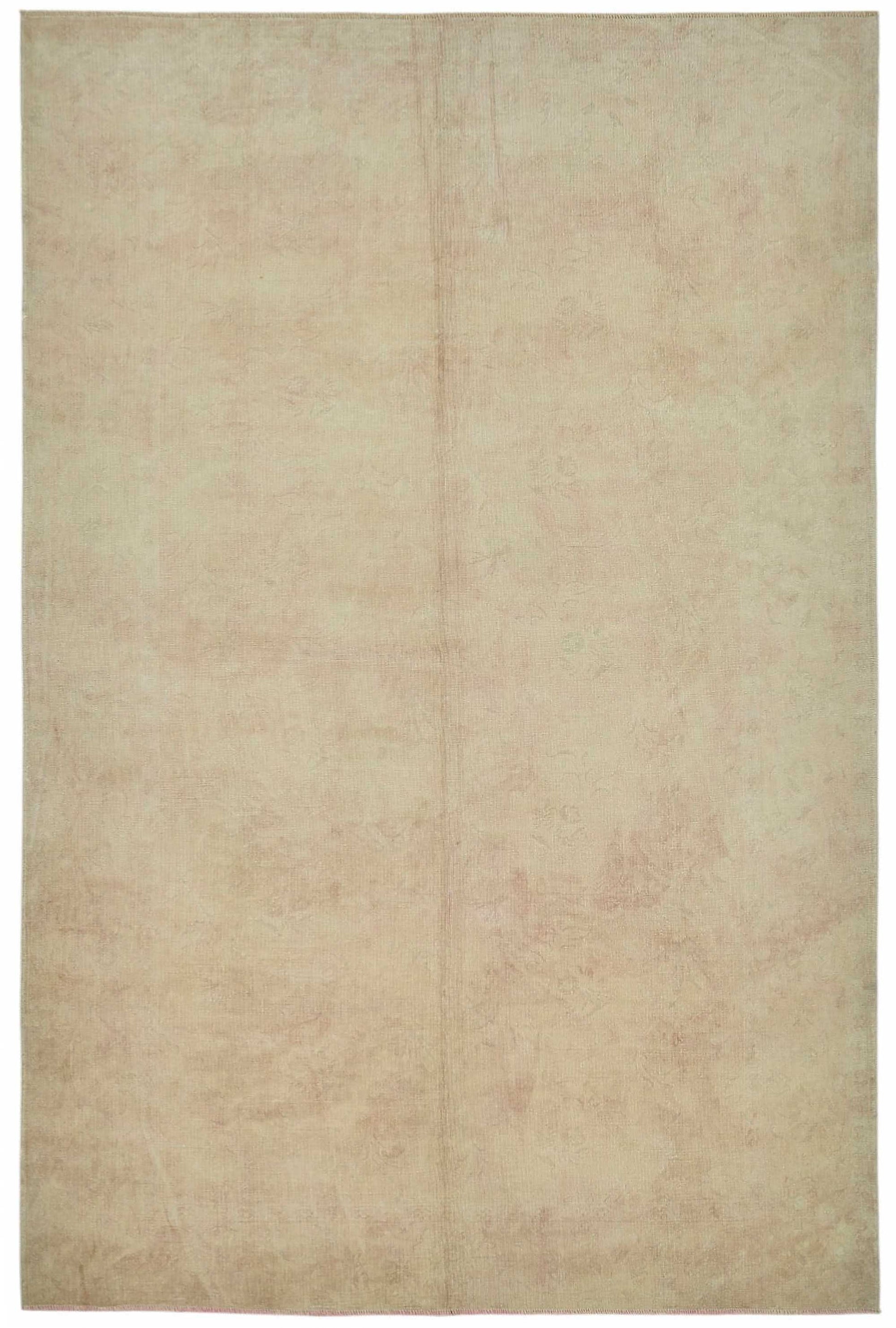 7x10 Beige Modern Solid Oushak Rug - 49083