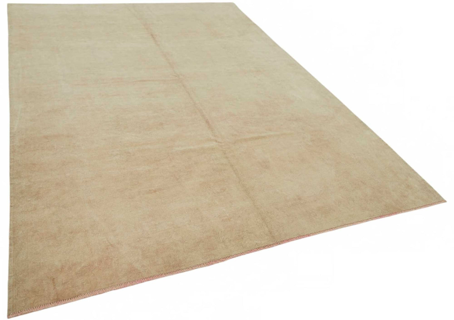 7x10 Beige Modern Solid Oushak Rug - 49083
