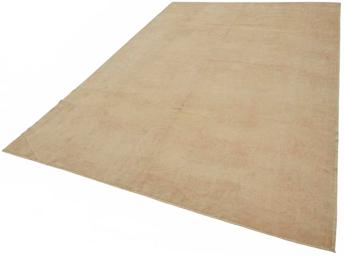7x10 Beige Modern Solid Oushak Rug - 49083