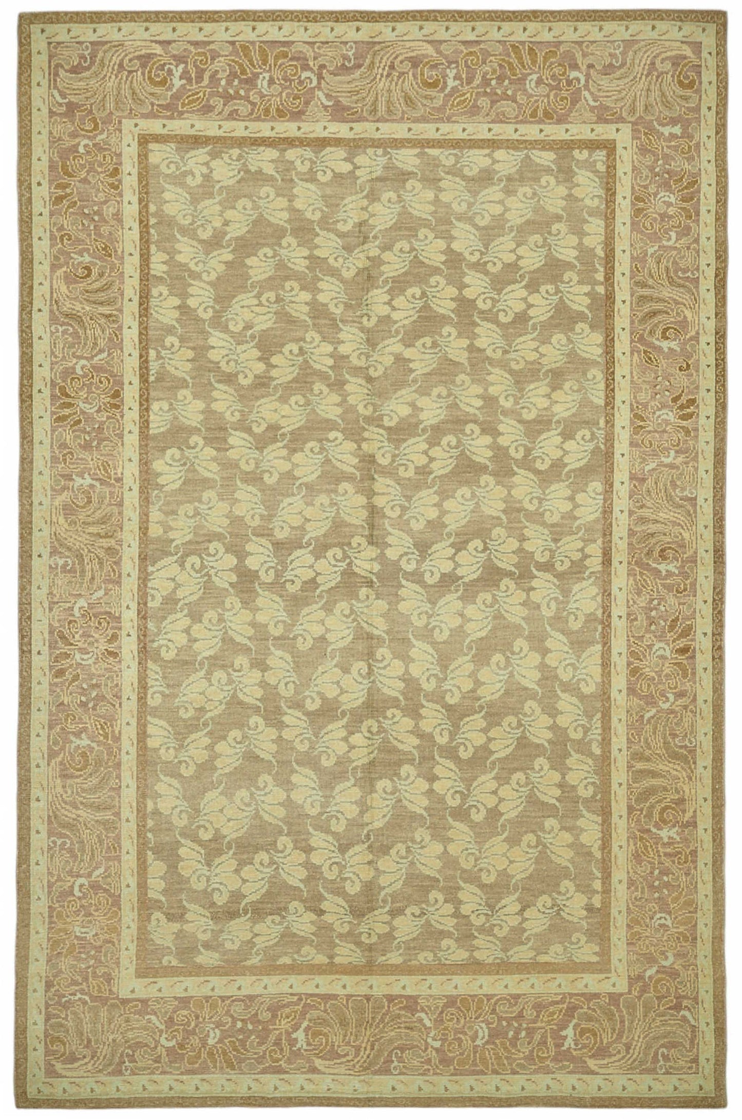 7x10 Hand-Knotted Wool Oushak Rug - 49084