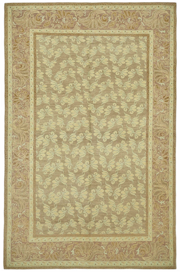 7x10 Hand-Knotted Wool Oushak Rug - 49084