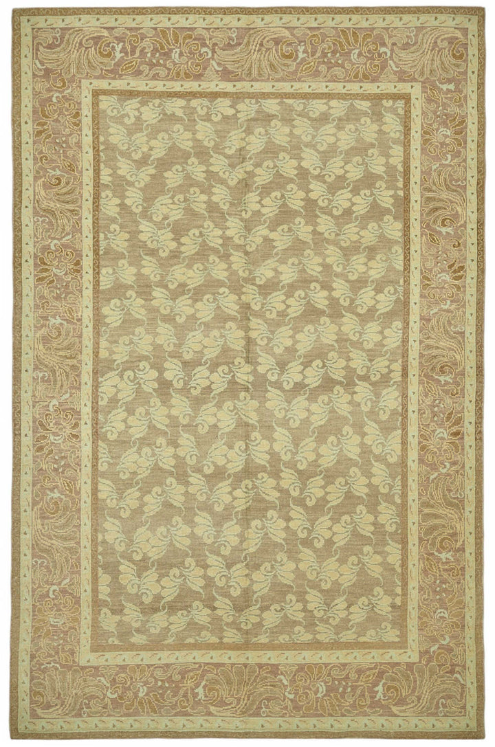 7x10 Hand-Knotted Wool Oushak Rug - 49084