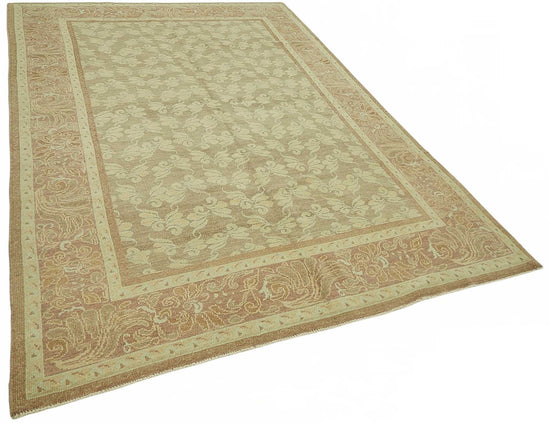 7x10 Hand-Knotted Wool Oushak Rug - 49084